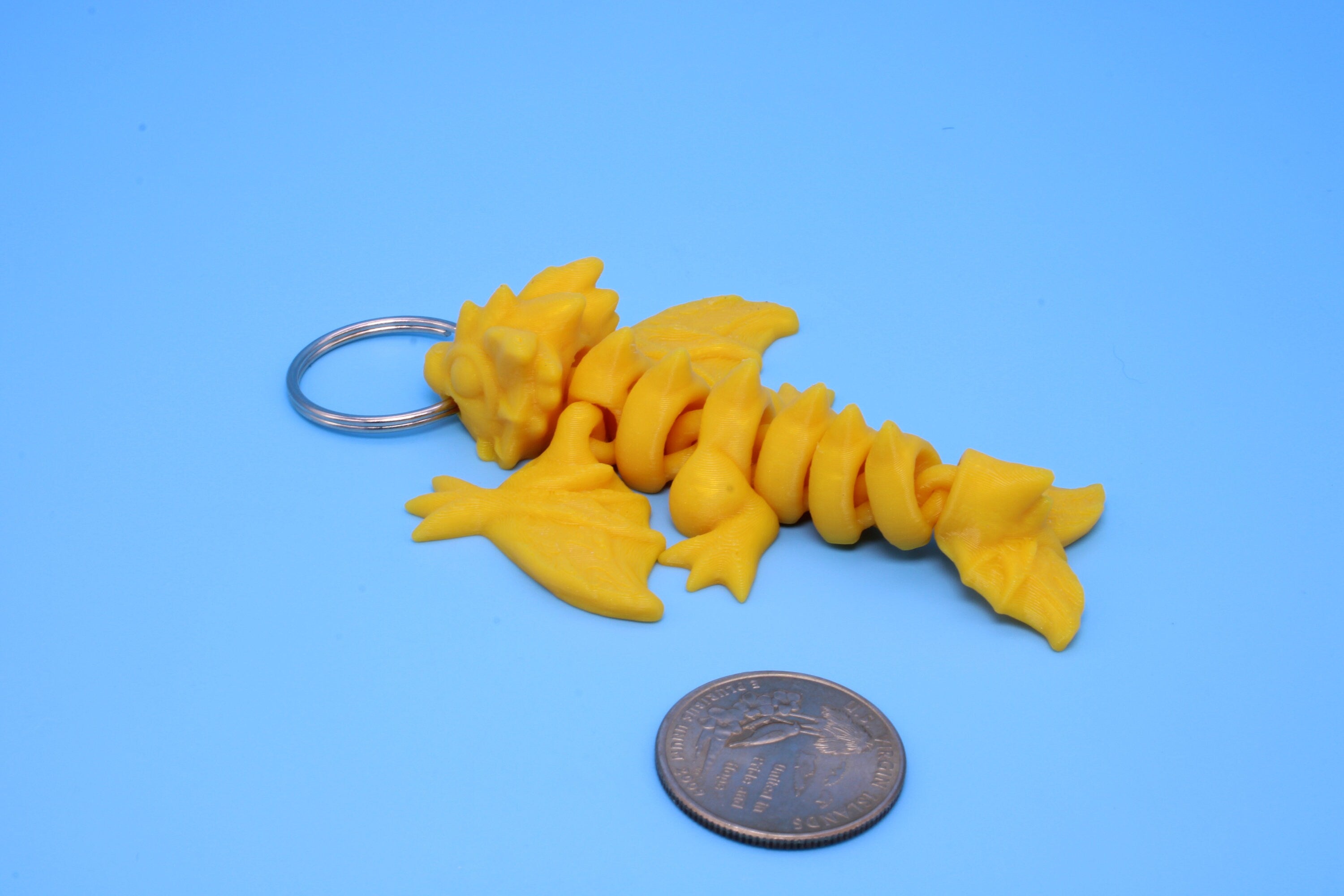 Baby Wyvern Dragon Keychain | 3D Printed | 4 in.