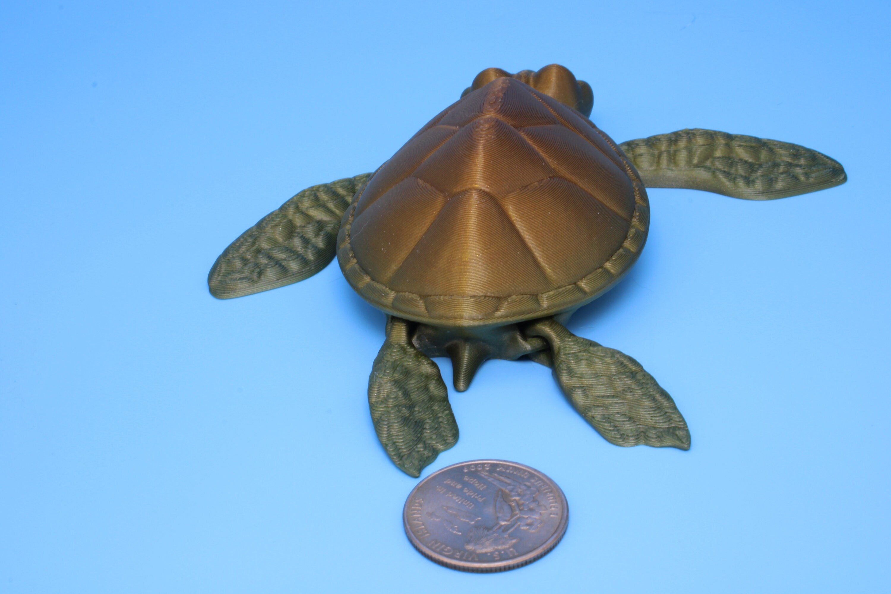 Turtle- Cute Flexi Toy | Articulating Turtle | 3D printed 4.75 in.