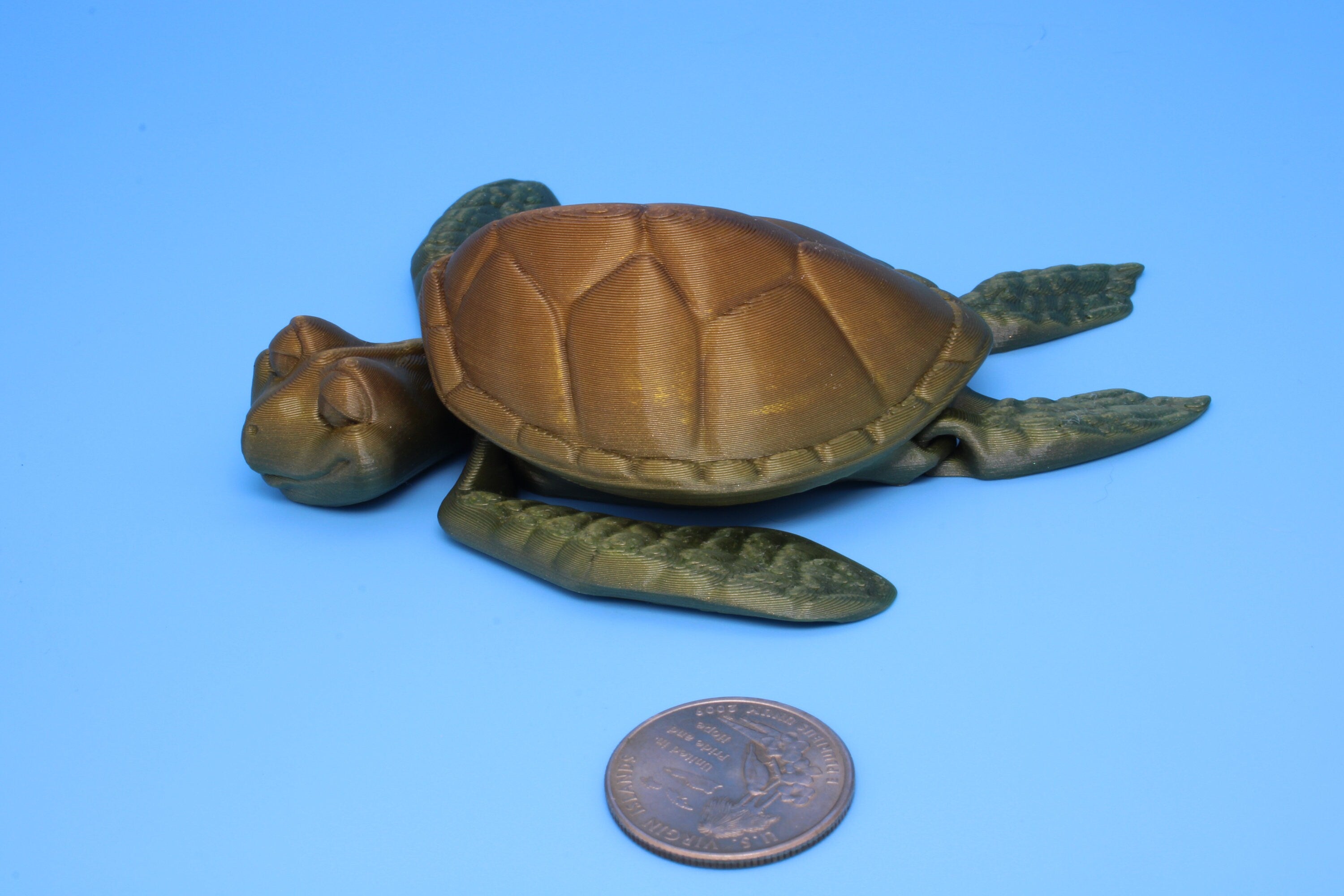 Turtle- Cute Flexi Toy | Articulating Turtle | 3D printed 4.75 in.