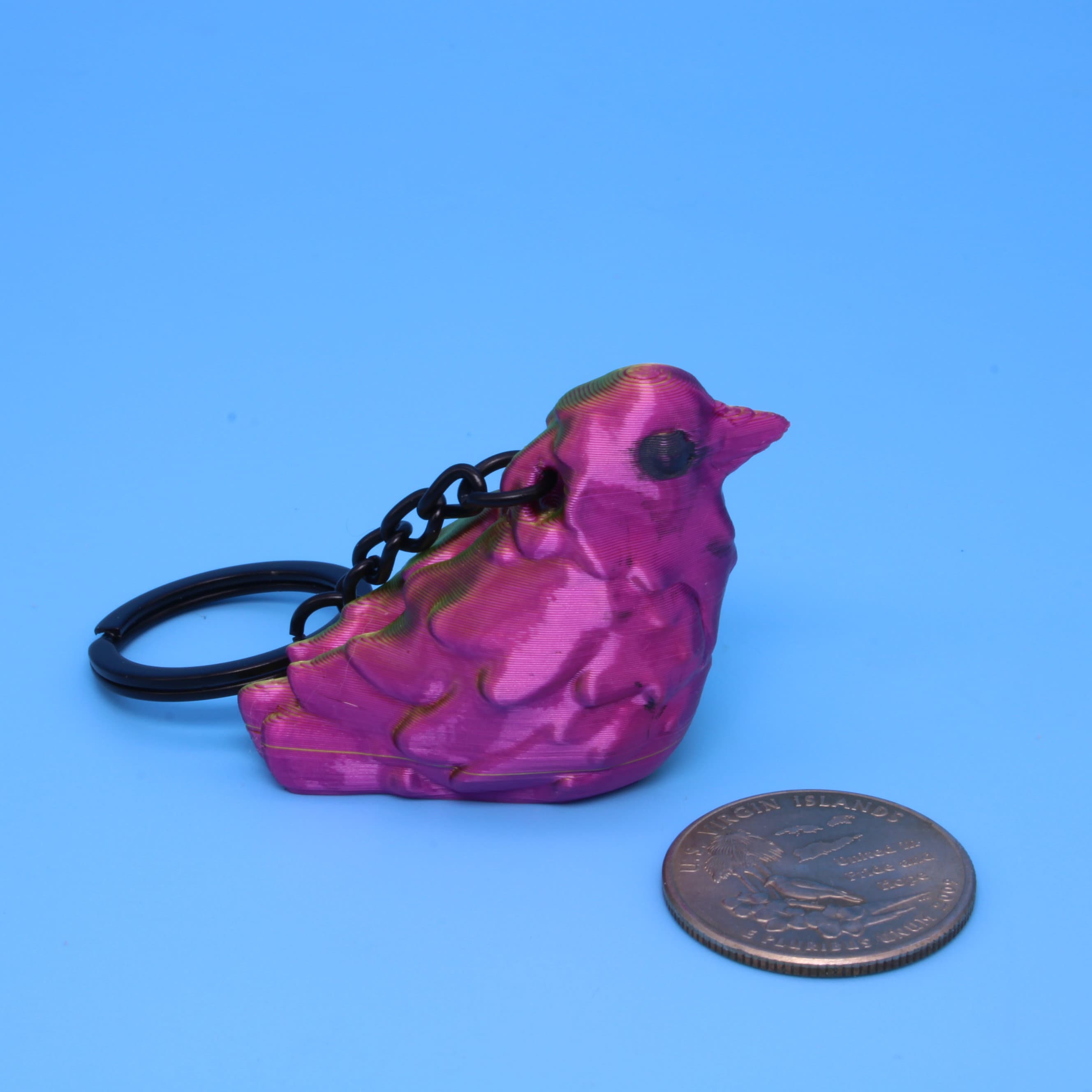 Miniature Raven Keychain. 3D Printed