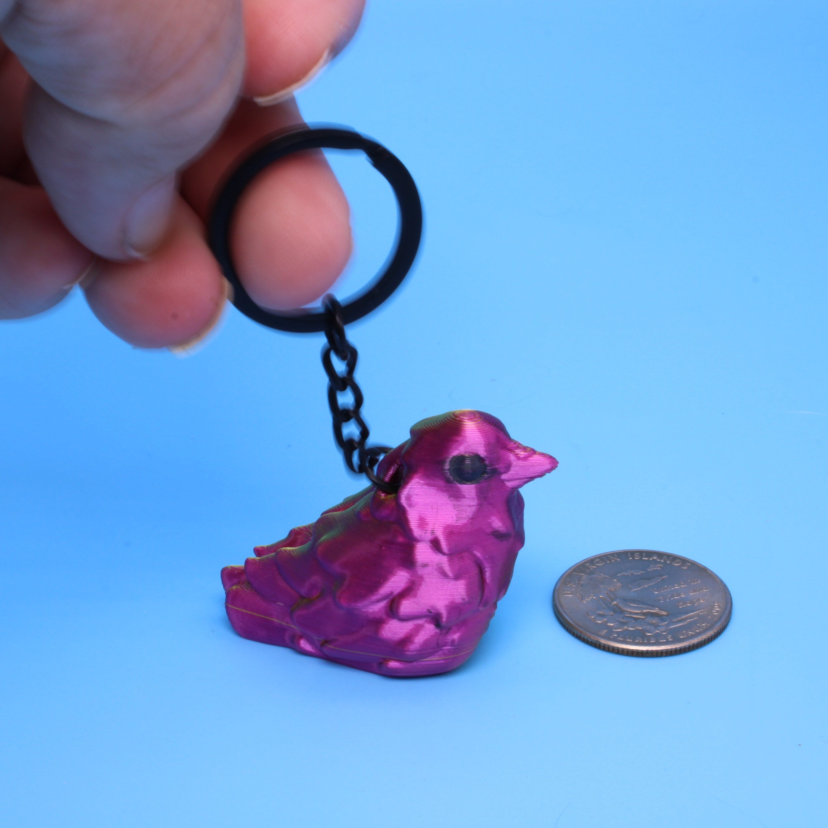 Miniature Raven Keychain. 3D Printed