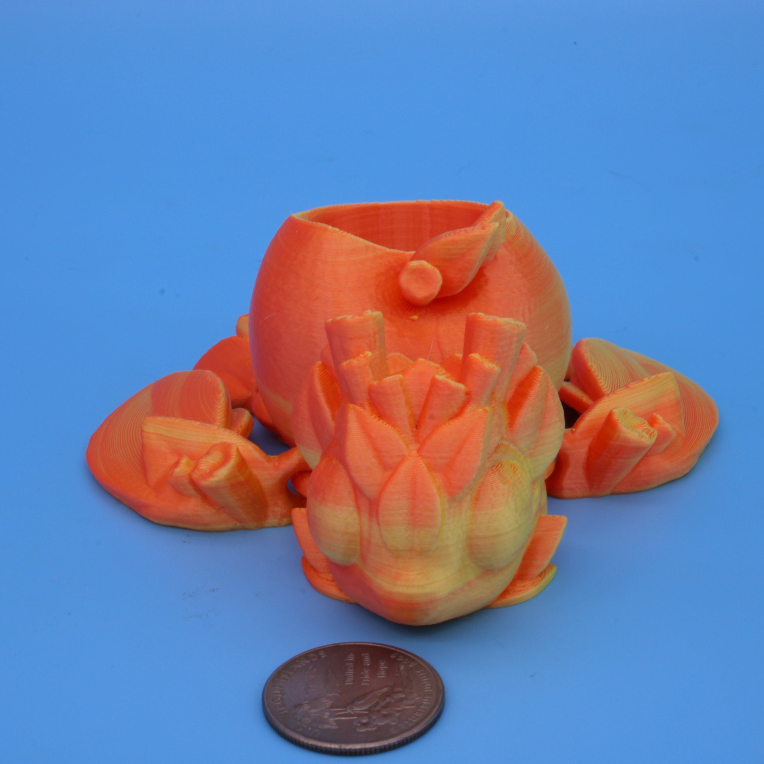 Apple Turtle- Orange / Yellow | 4.5 in. | 2 Versions.