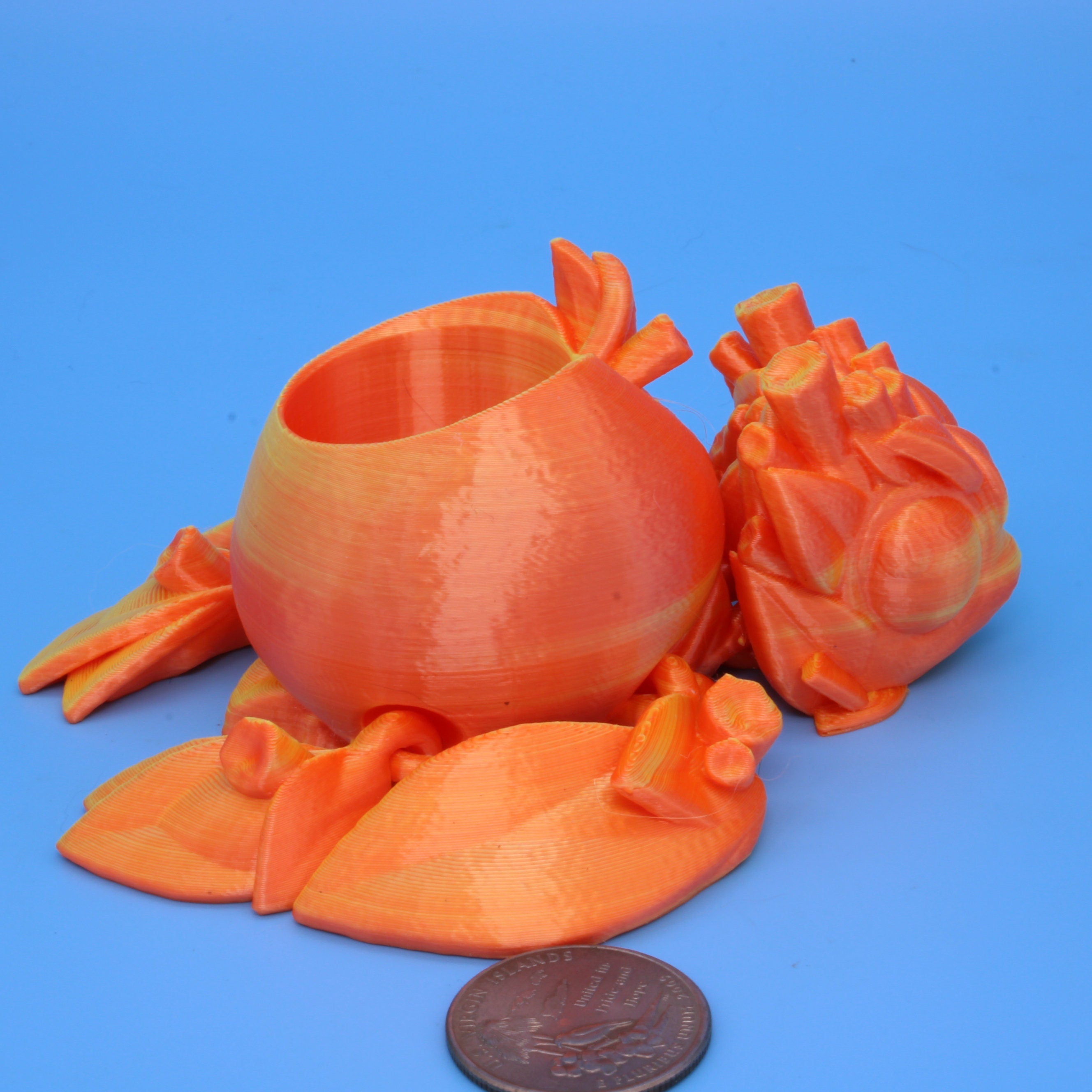 Apple Turtle- Orange / Yellow | 4.5 in. | 2 Versions.