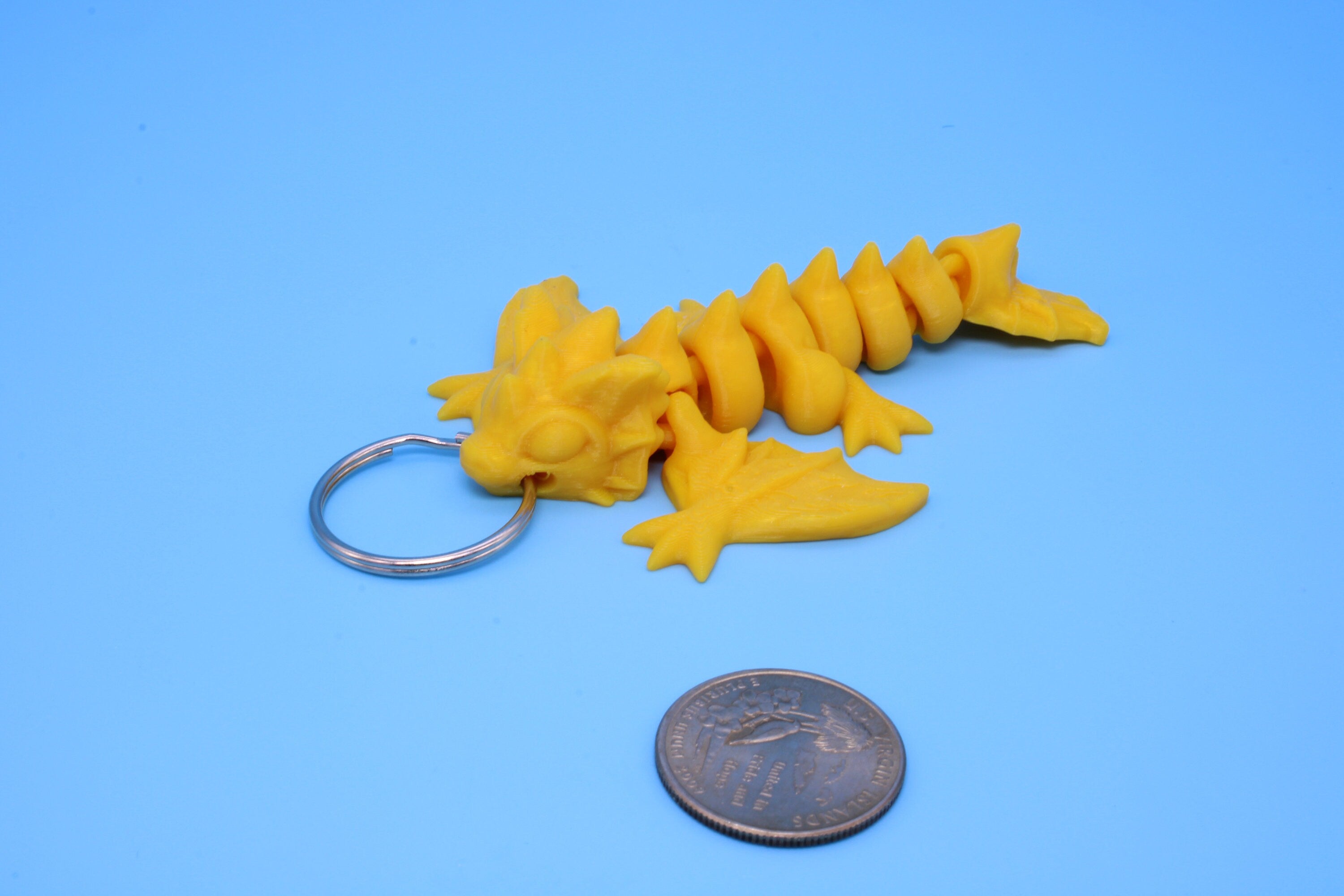 Baby Wyvern Dragon Keychain | 3D Printed | 4 in.