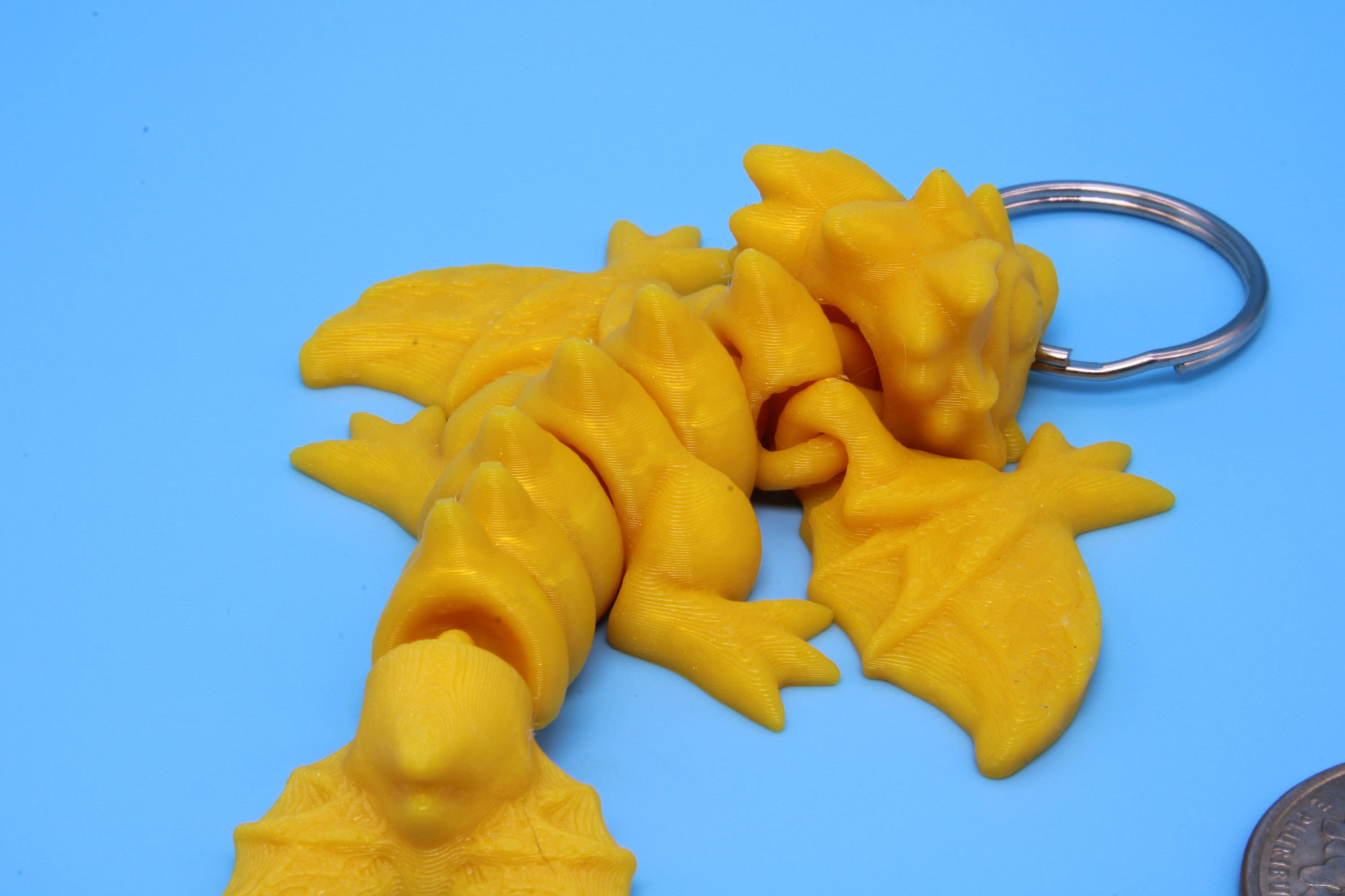 Baby Wyvern Dragon Keychain | 3D Printed | 4 in.