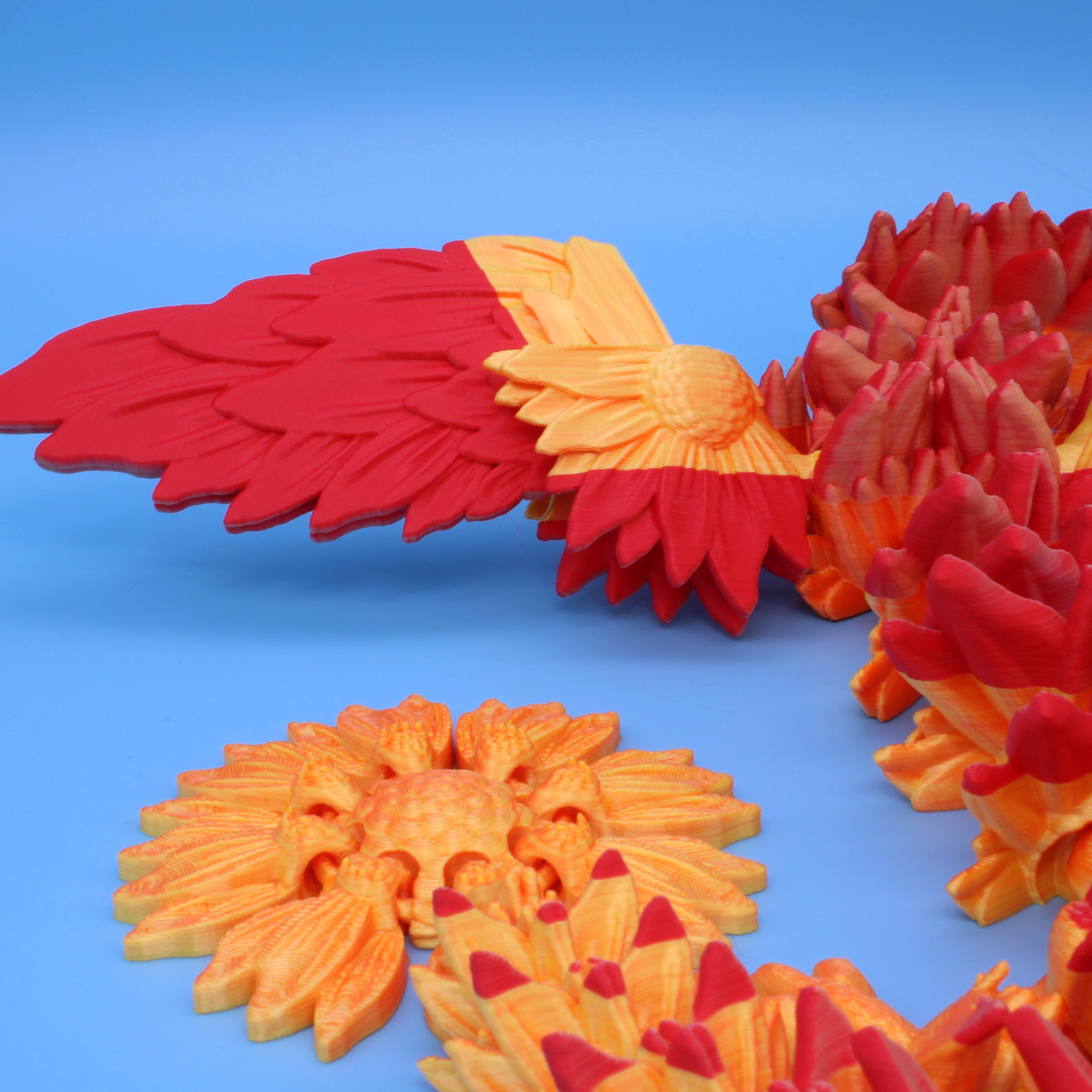 Sunflower Wing Dragon | 3D Printed | 19 in.