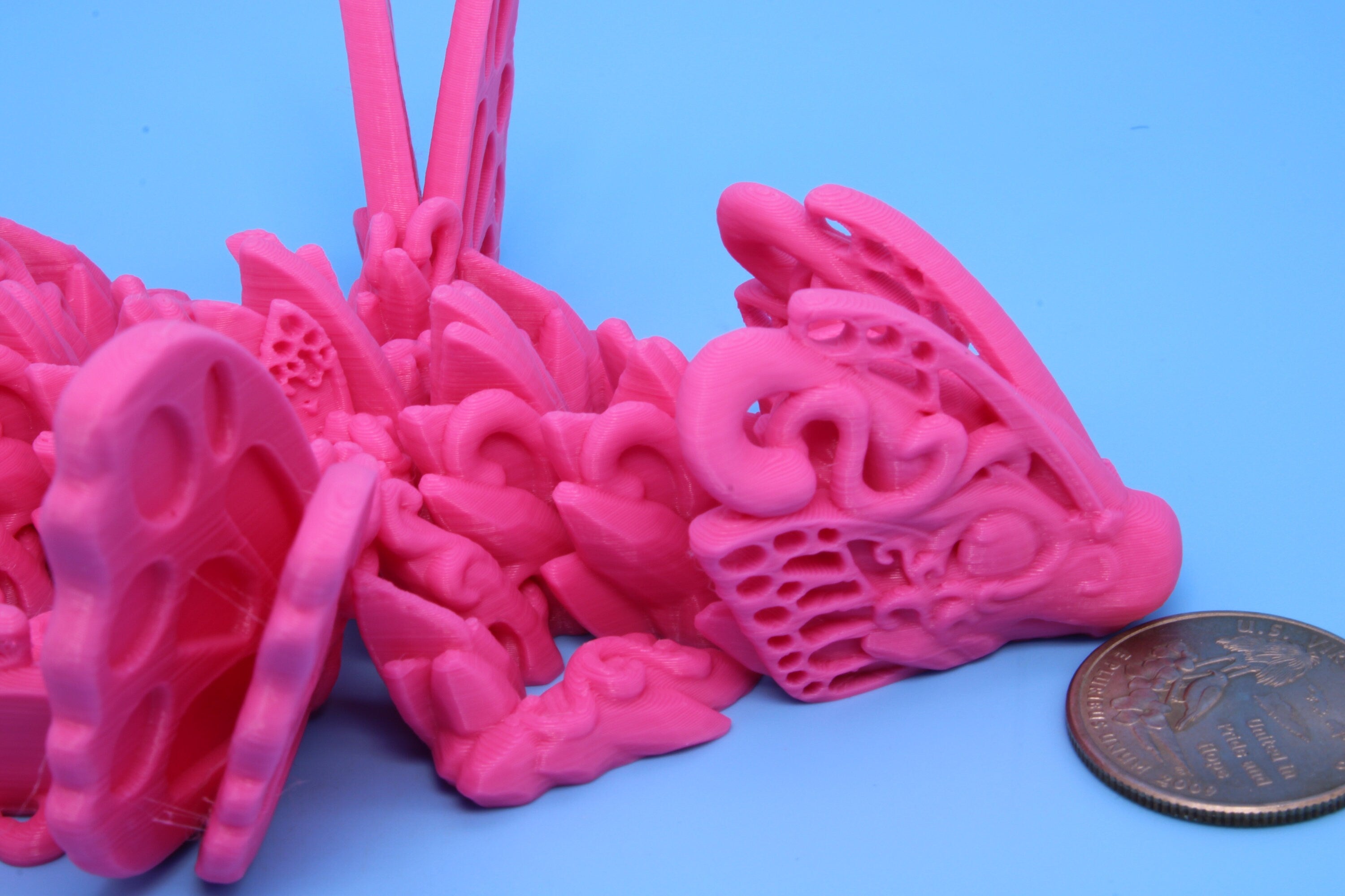 Butterfly Wing Dragon | 3D Printed, Miniature Articulating Dragon 8 in.