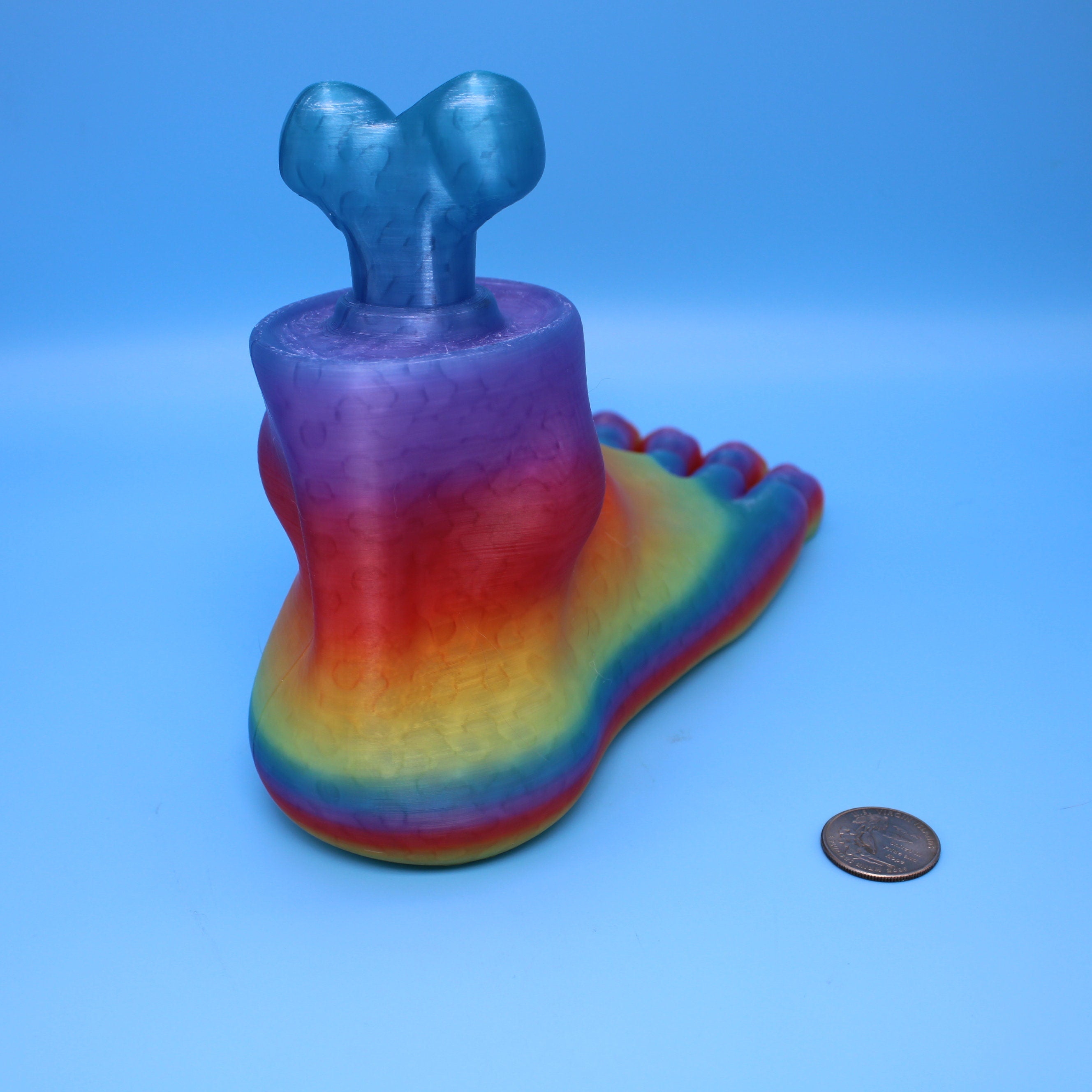 Rainbow translucent Foot 150%