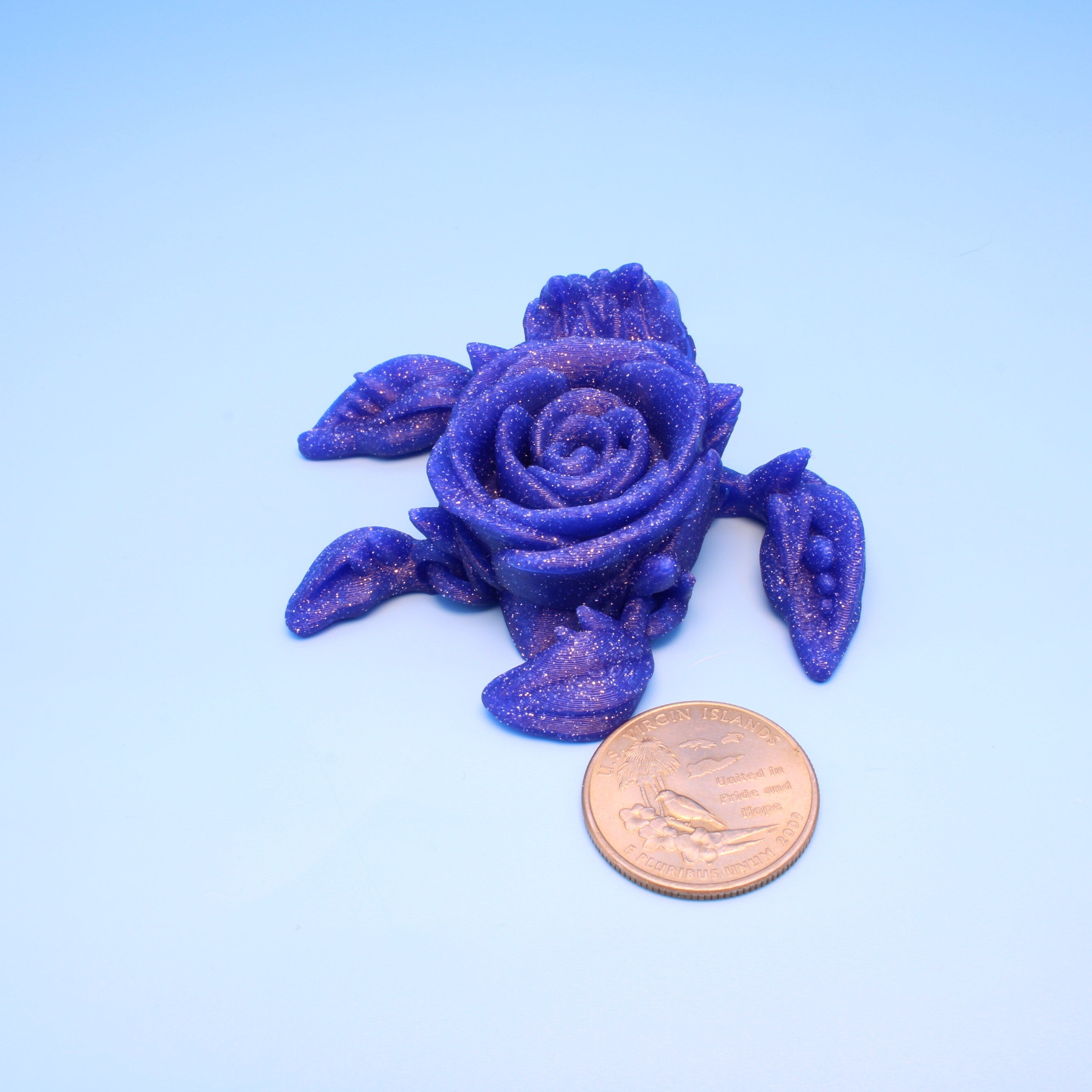 Rose Turtle- Roseurtle | 3D Printed | 3 in.