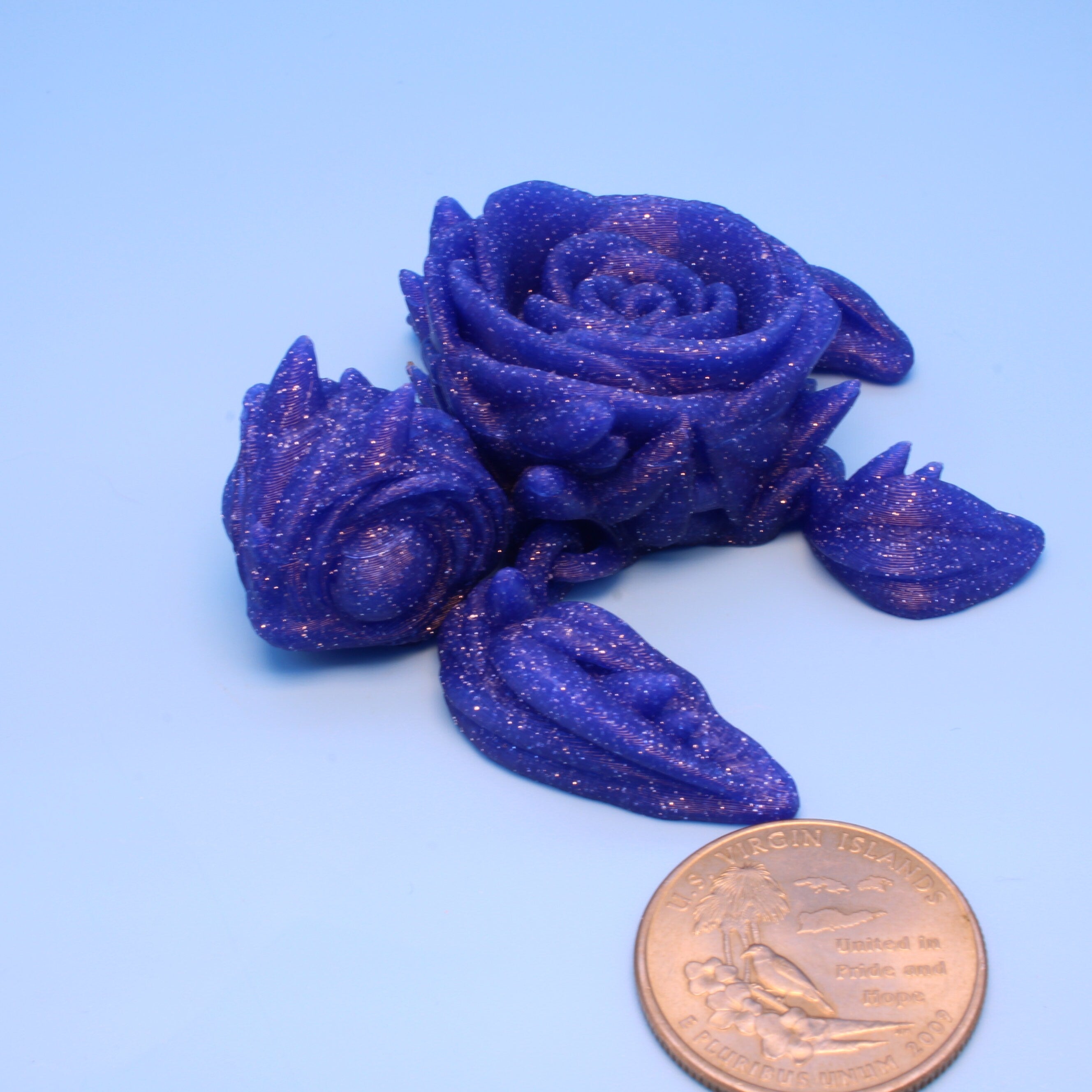Rose Turtle- Roseurtle | 3D Printed | 3 in.