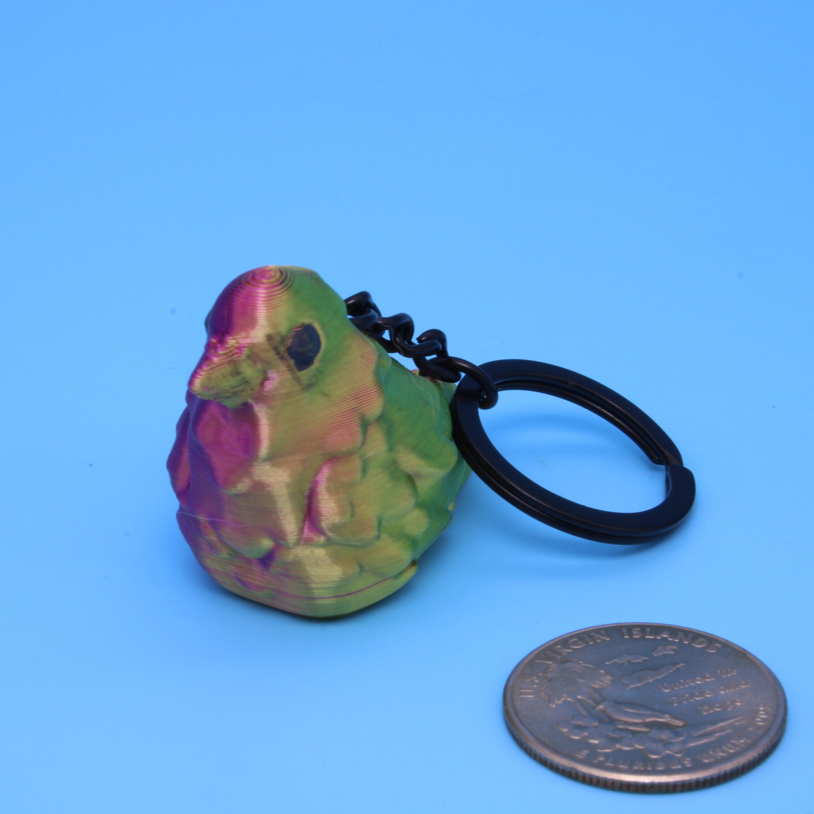 Miniature Raven Keychain. 3D Printed