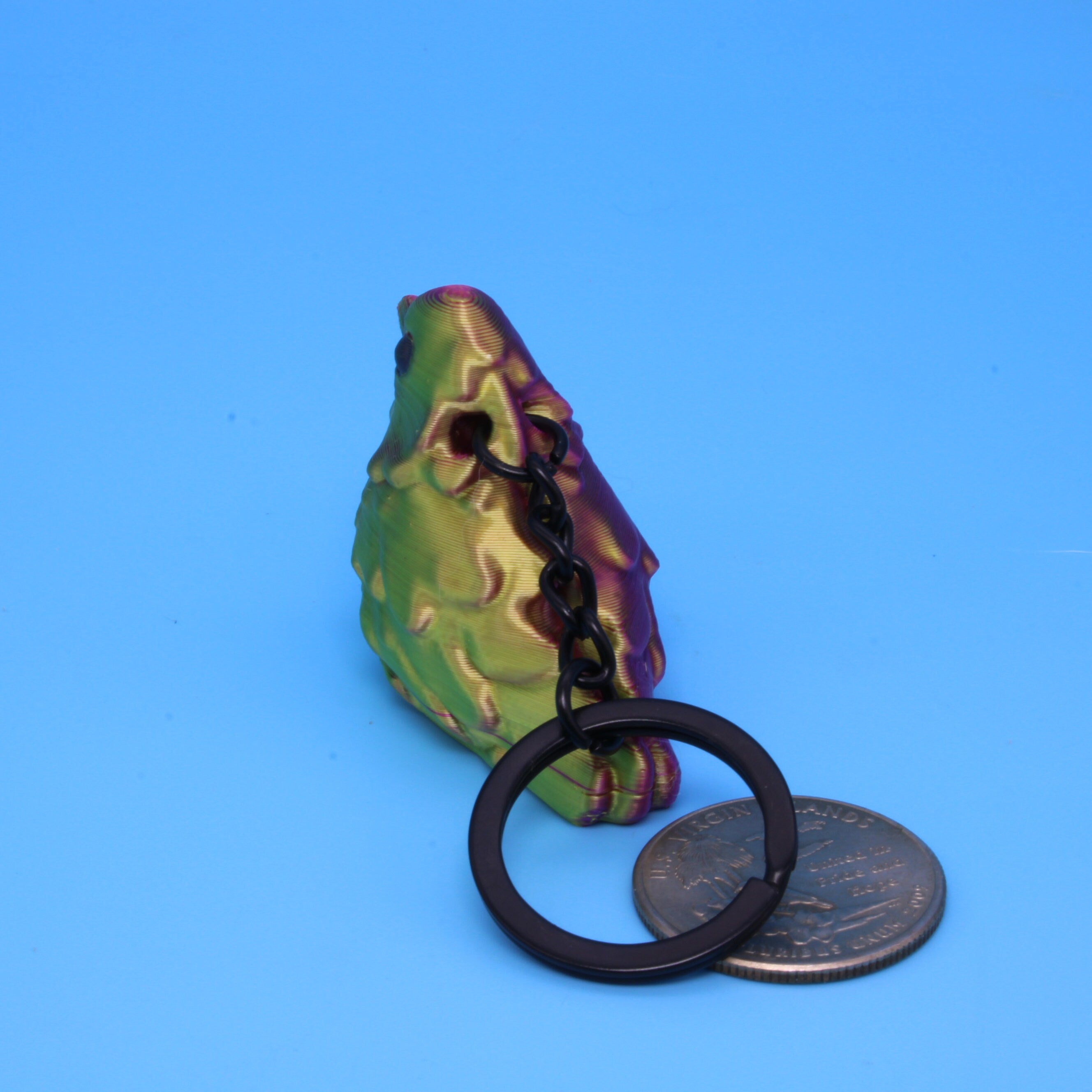 Miniature Raven Keychain. 3D Printed