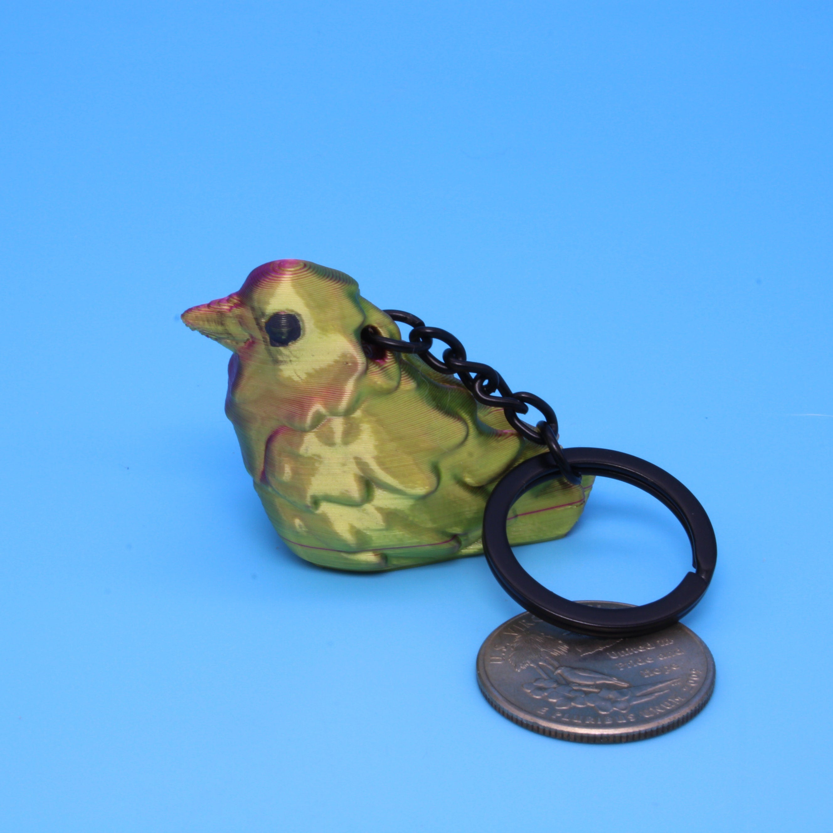Miniature Raven Keychain. 3D Printed