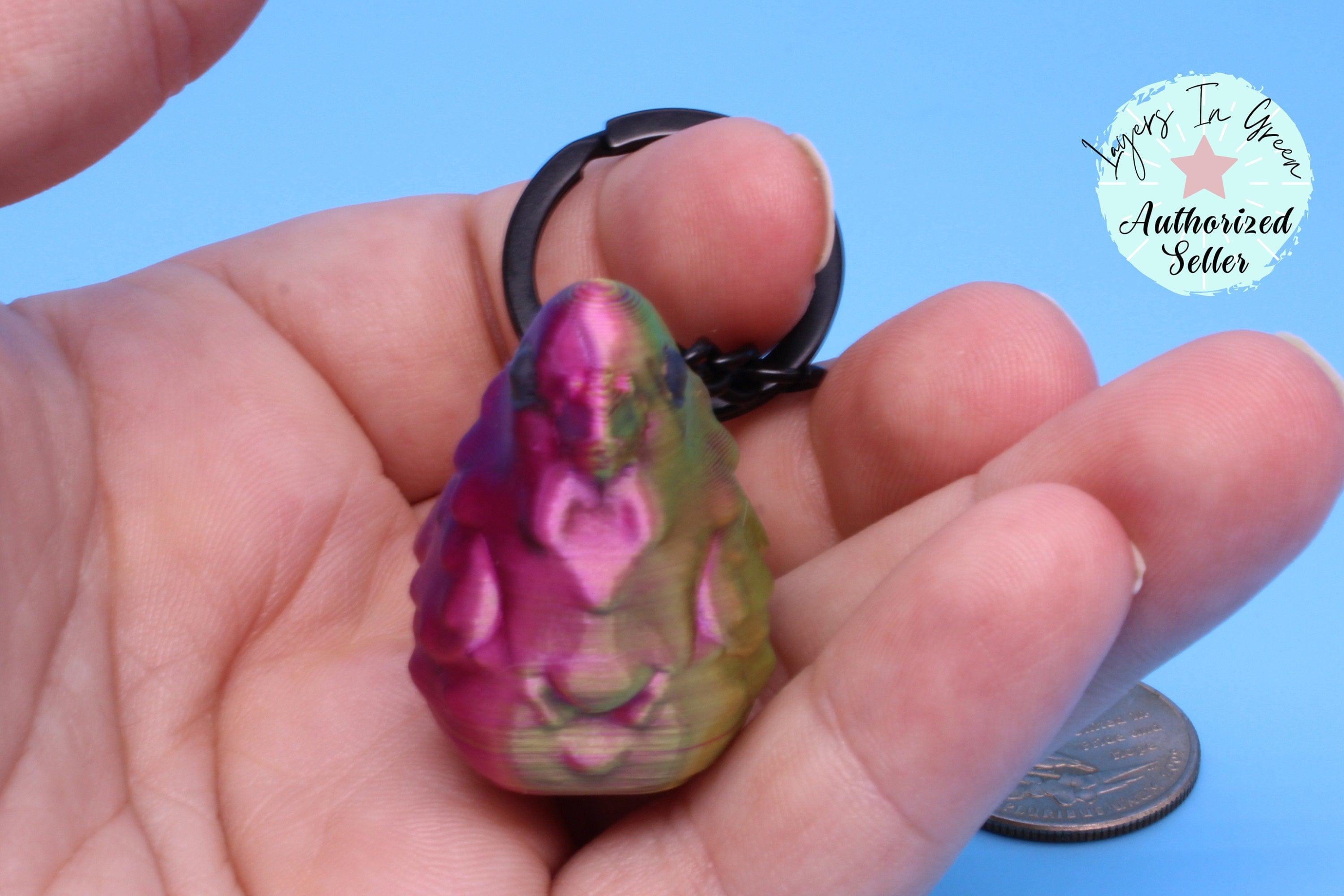 Miniature Raven Keychain. 3D Printed
