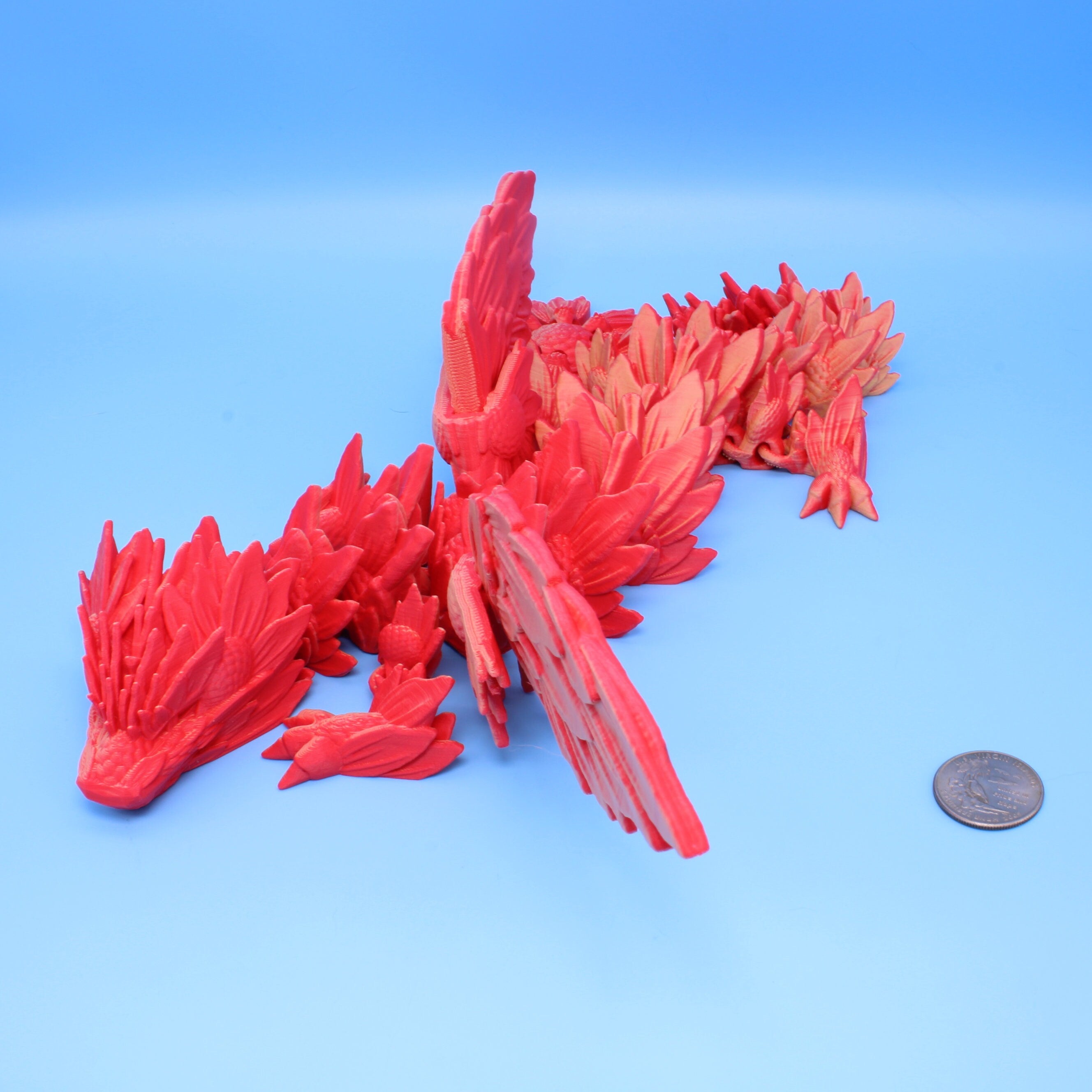 Sunflower Wing Dragon | 3D Printed | 19 in.