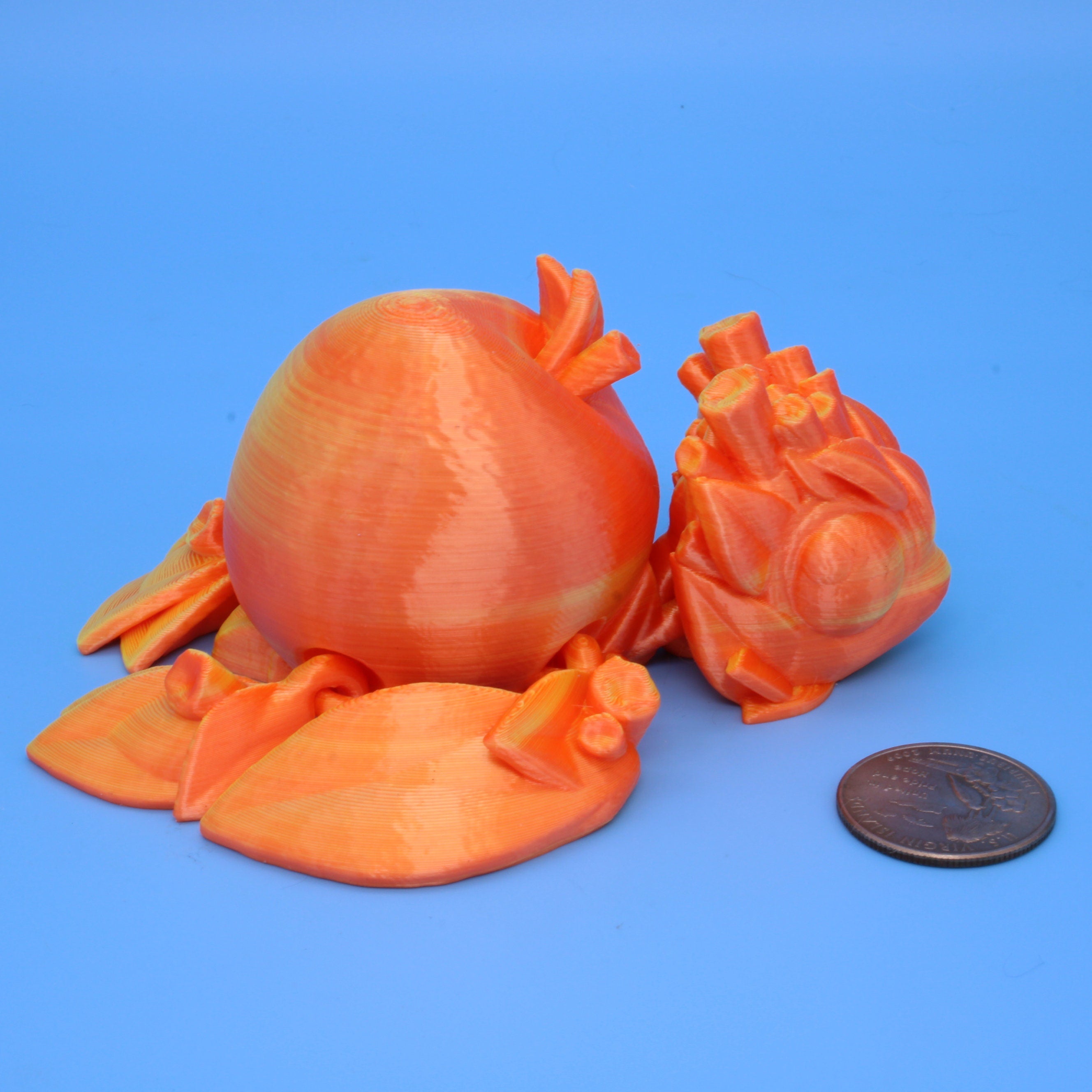 Apple Turtle- Orange / Yellow | 4.5 in. | 2 Versions.