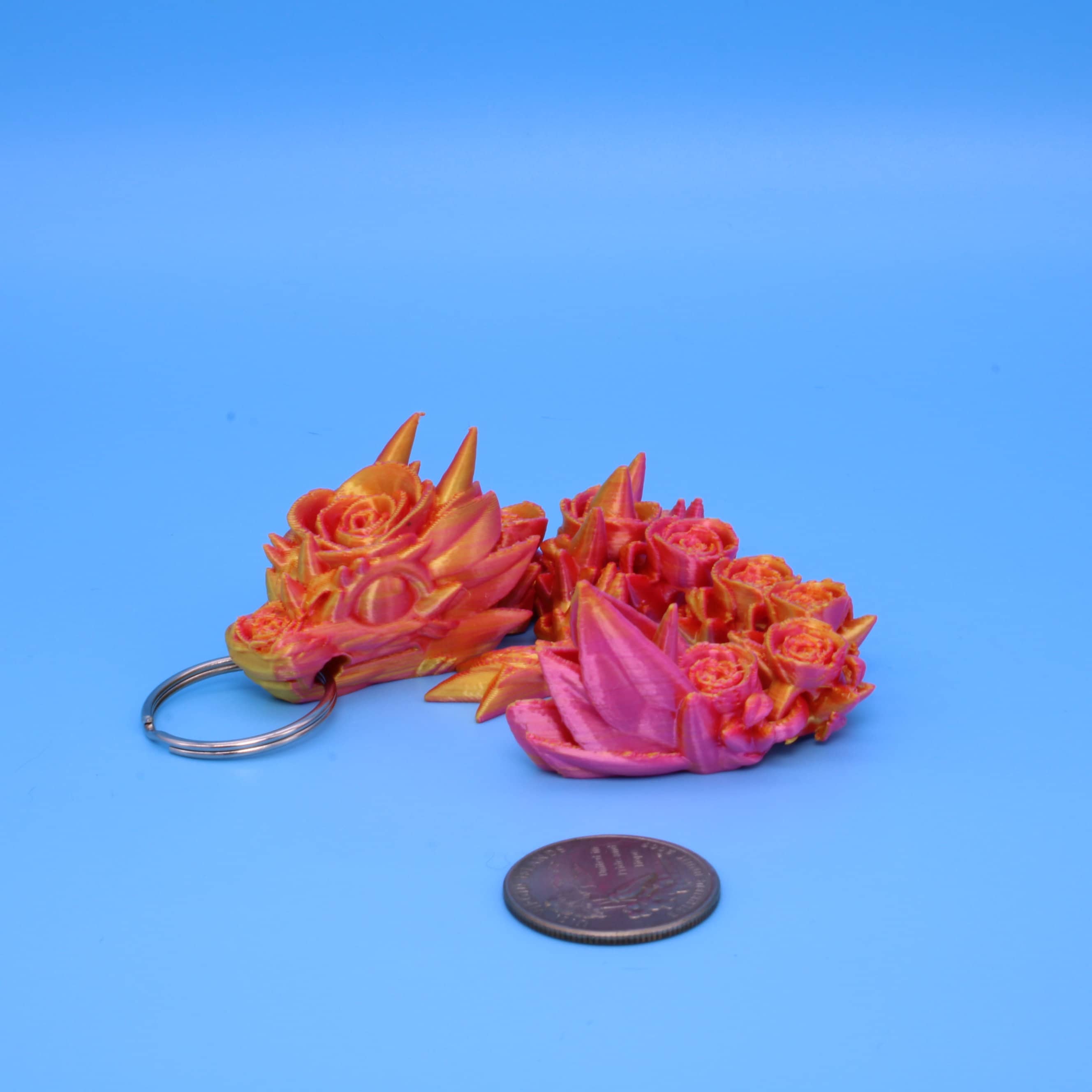 Baby Rose Dragon- Limited Edition Tadling / Keychain | 3D Printed