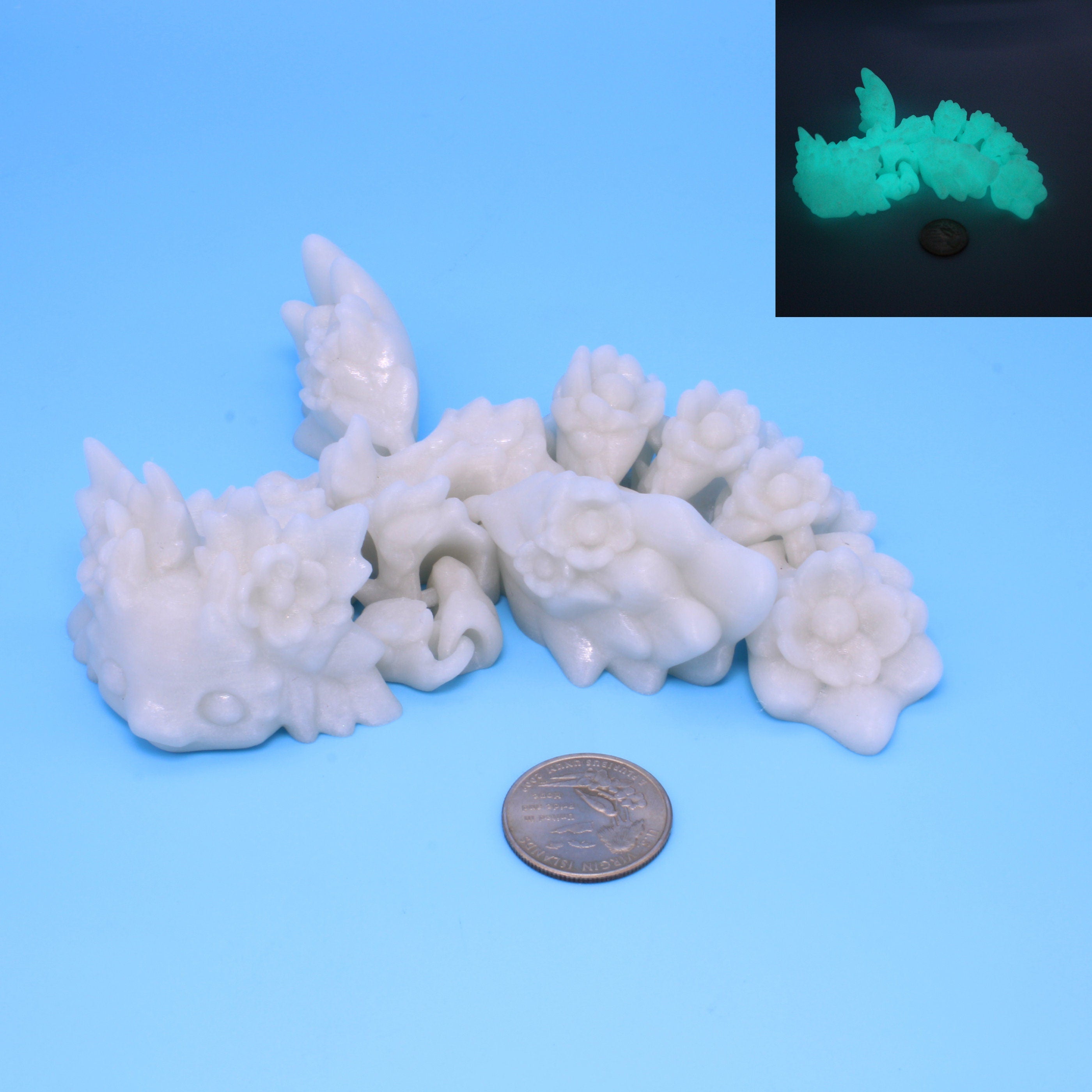 Glow in the Dark! Spider, Bone Rat, Dragons - Kosha, Rosewing, Butterfly.