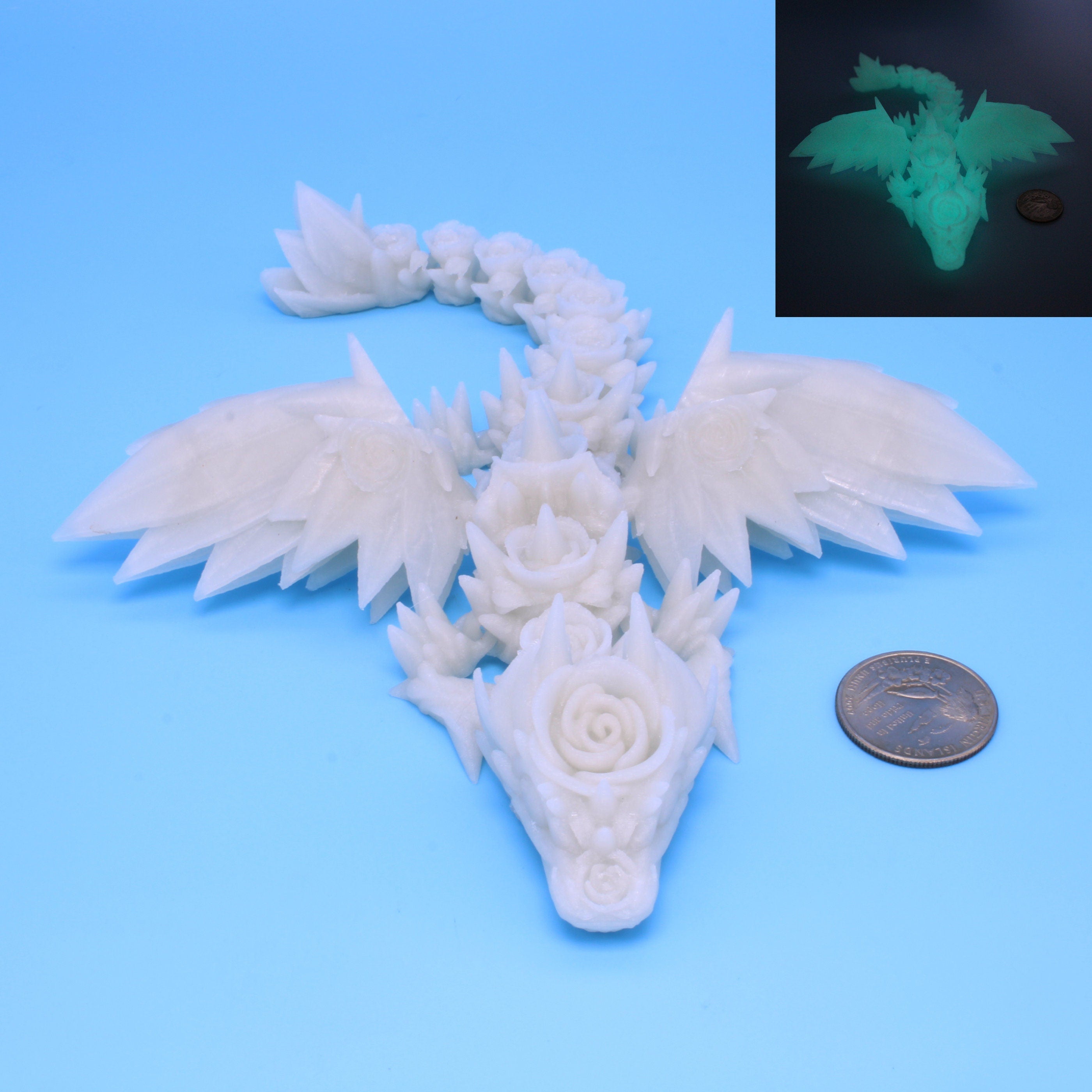 Glow in the Dark! Spider, Bone Rat, Dragons - Kosha, Rosewing, Butterfly.