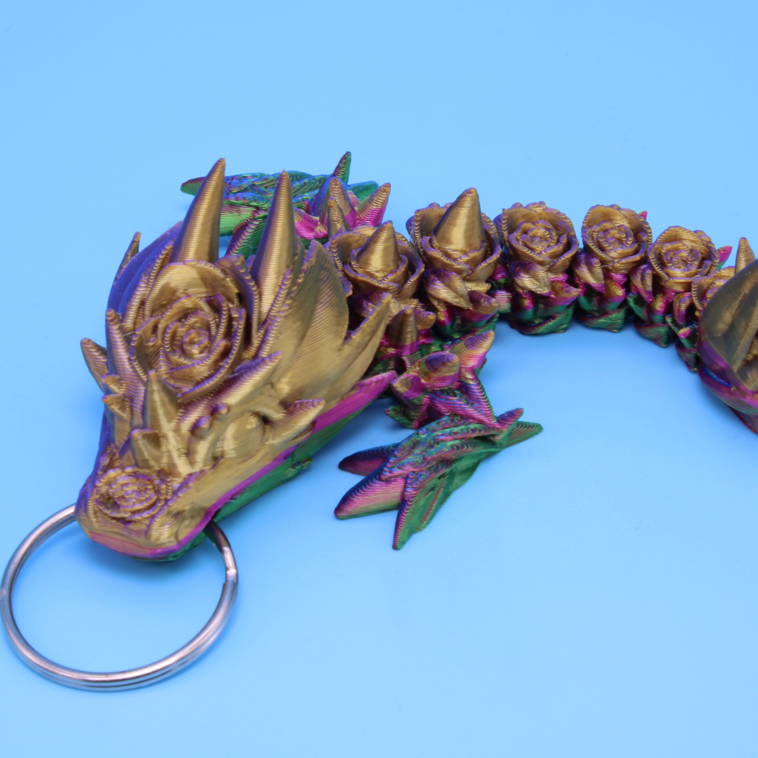 Baby Rose Dragon- Limited Edition Tadling Keychain | 3D Printed | 4.75 inches
