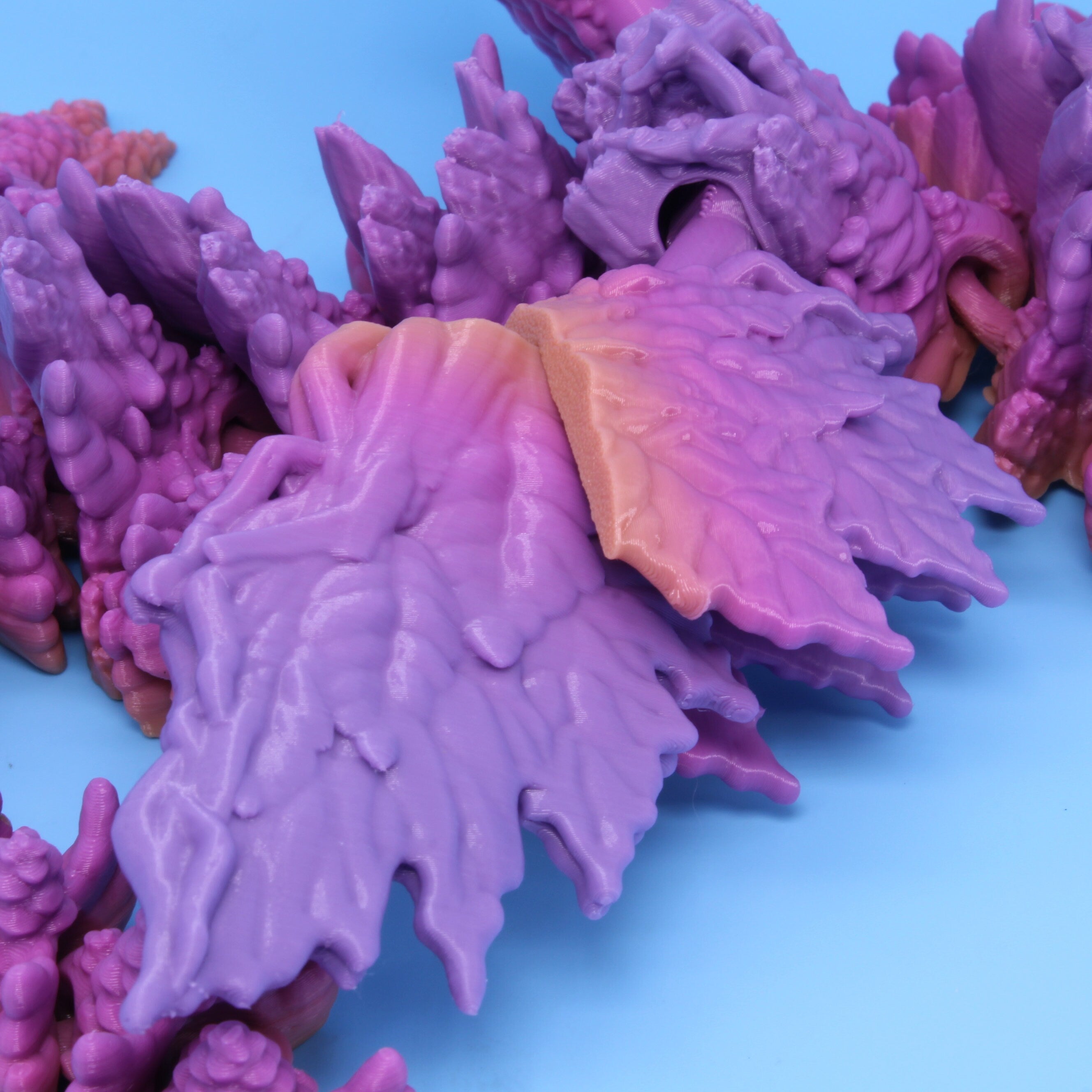 Autumn Wing Dragon | Rainbow | 3D printed | 19 in.