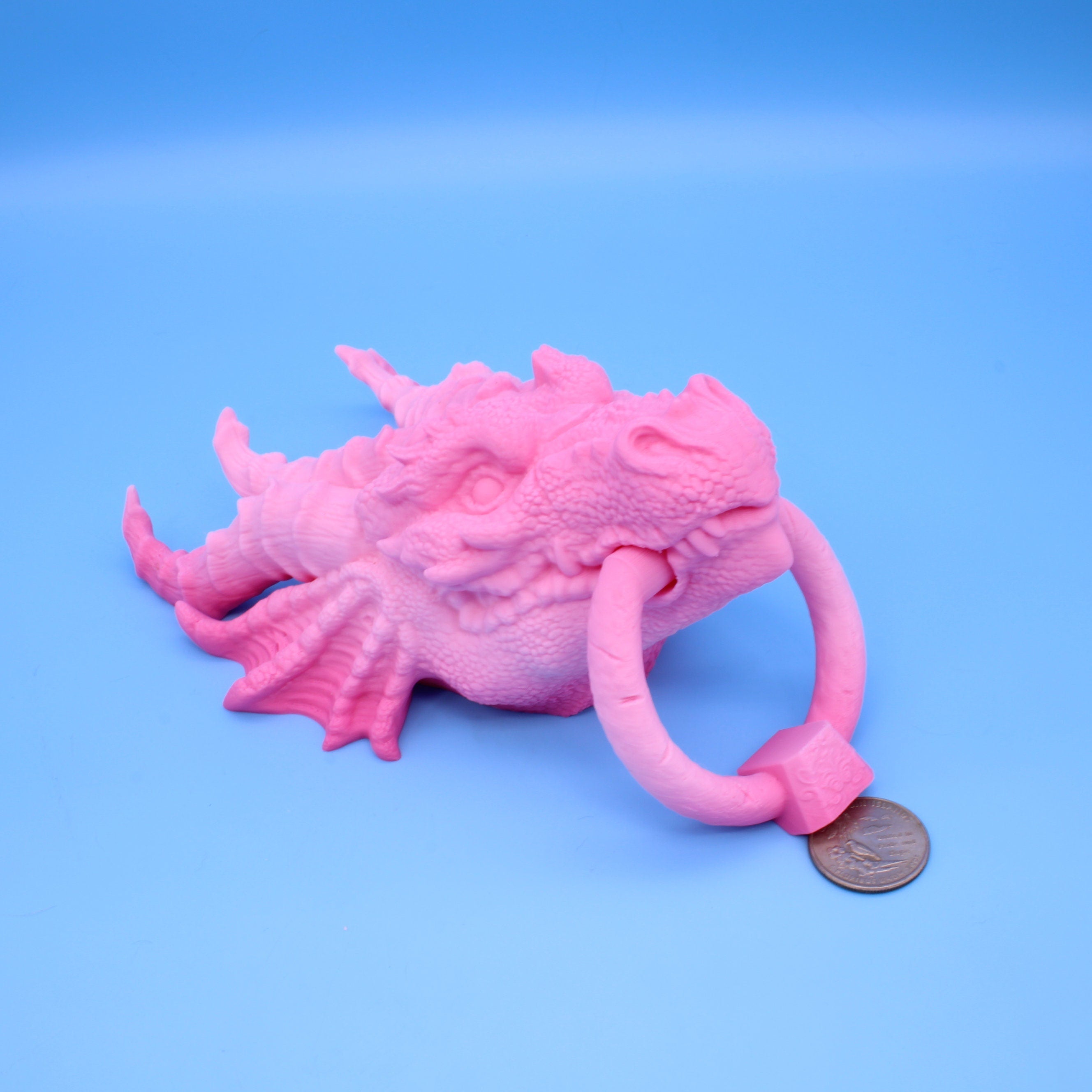 Dragon Head- Door Knocker | 3D Printed | Unique Dragon knocker with moving knocker