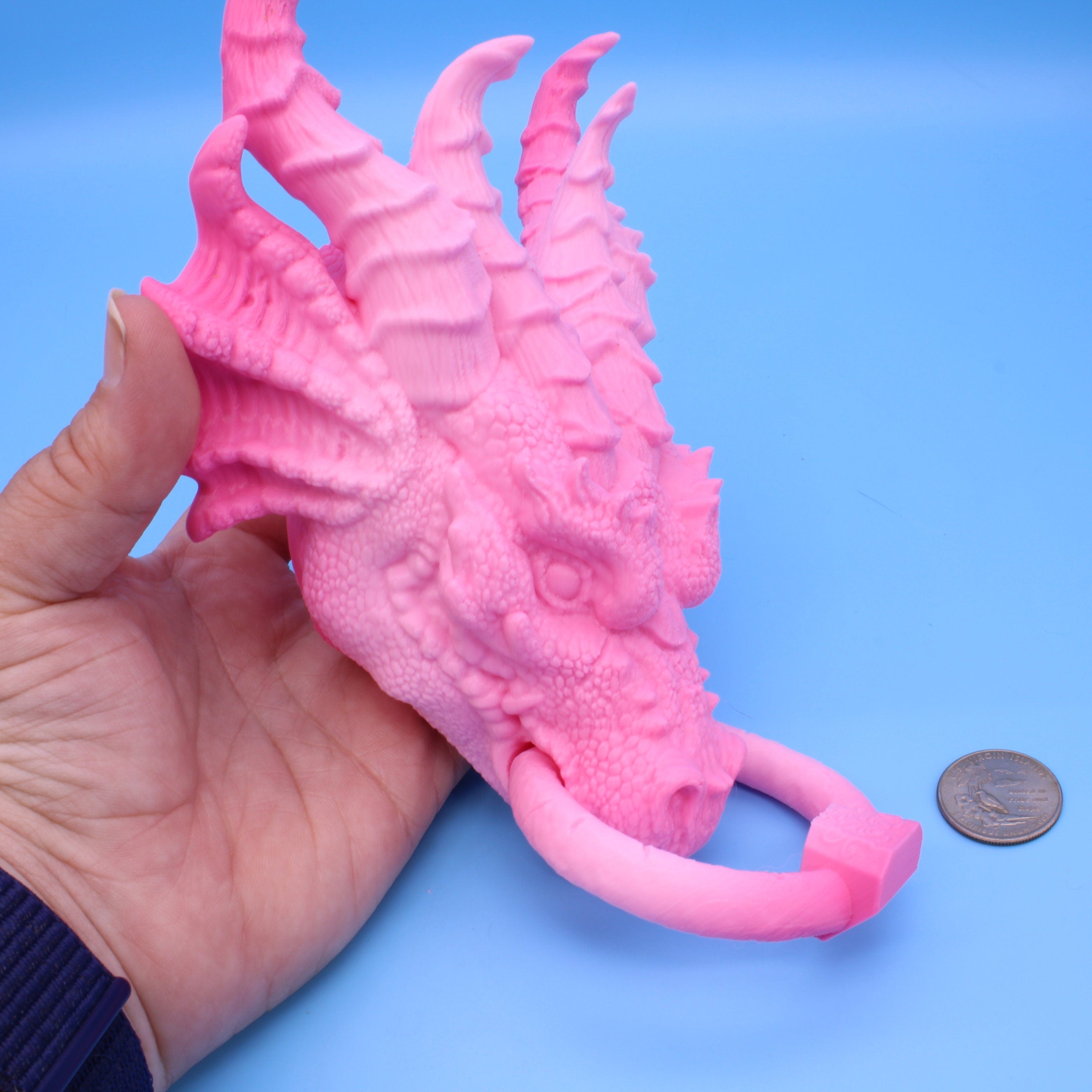 Dragon Head- Door Knocker | 3D Printed | Unique Dragon knocker with moving knocker