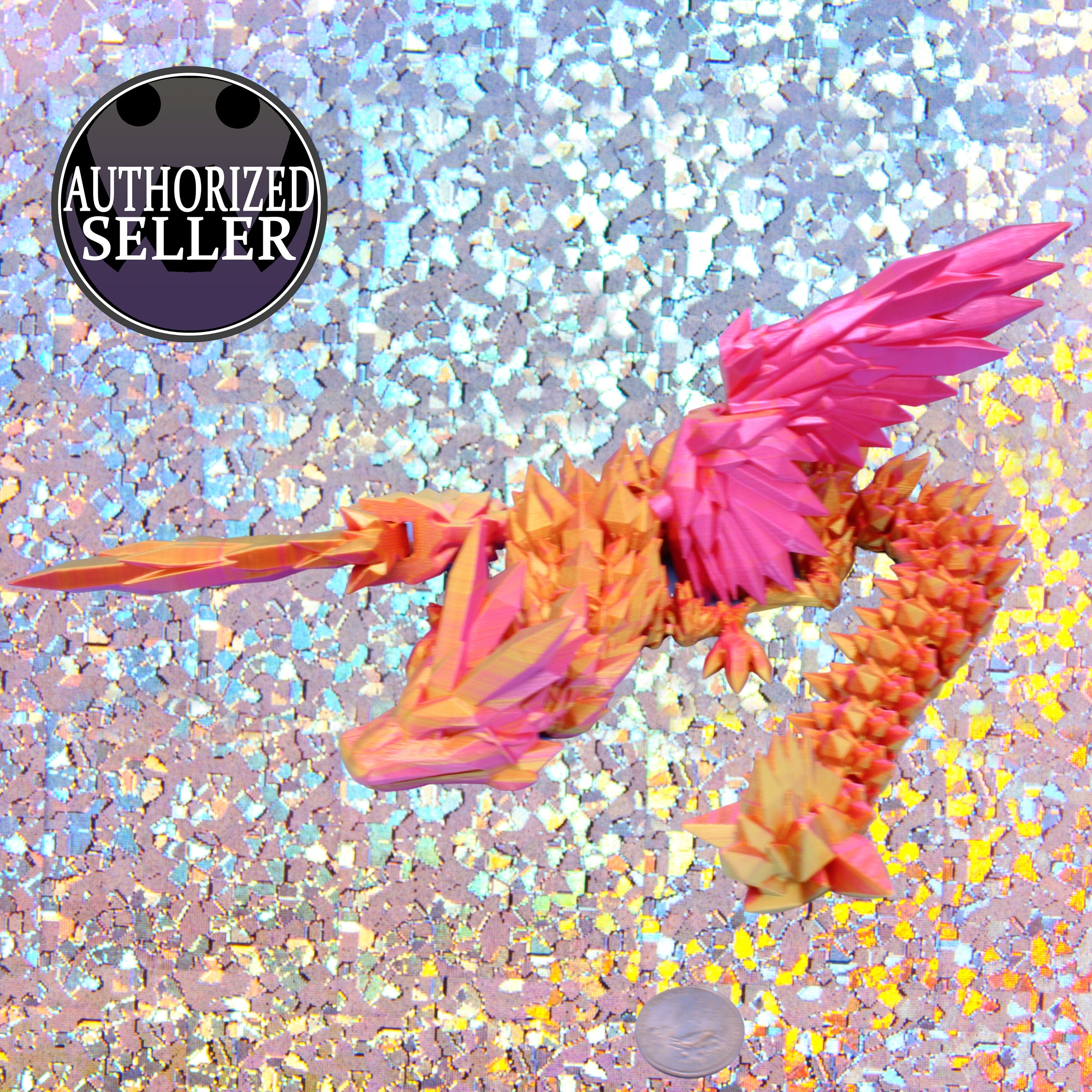 Crystal Wing Dragon | 3D printed | 18 in.