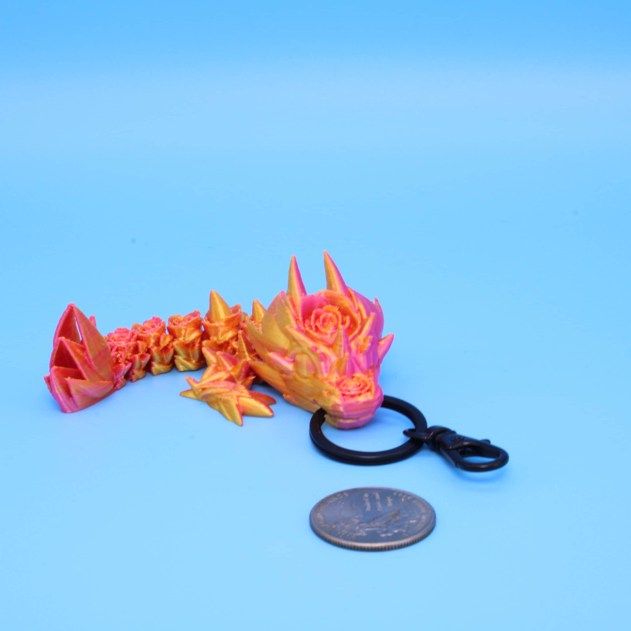 Baby Rose Dragon- Limited Edition Tadling / Keychain | 3D Printed