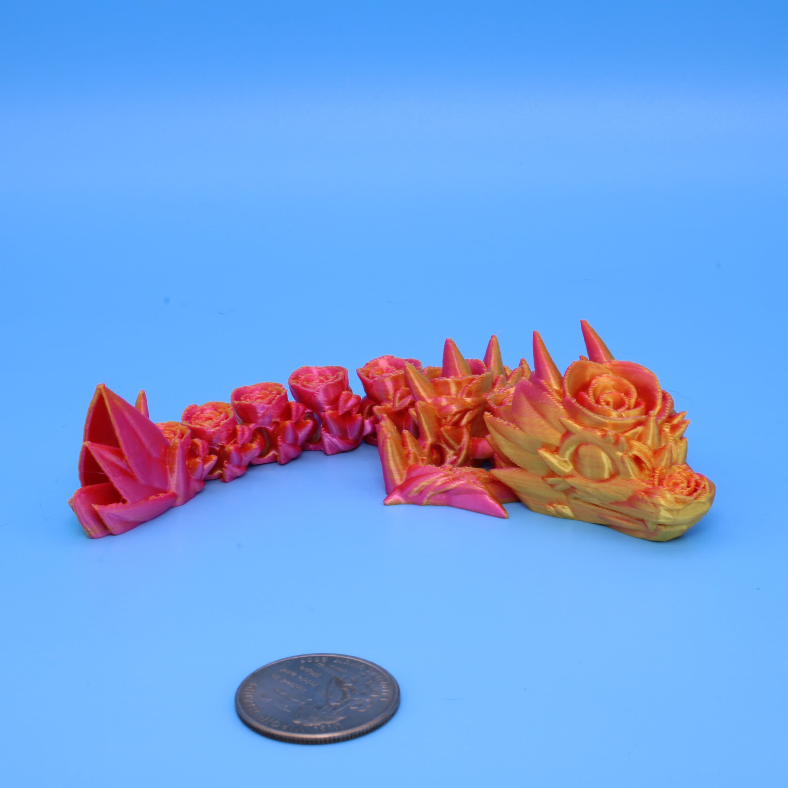 Baby Rose Dragon- Limited Edition Tadling / Keychain | 3D Printed
