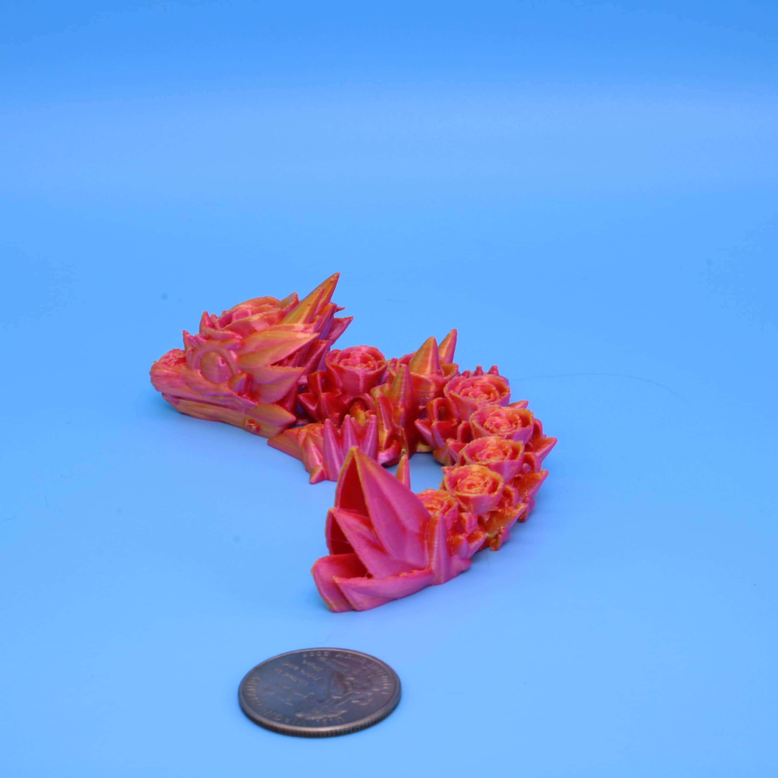 Baby Rose Dragon- Limited Edition Tadling / Keychain | 3D Printed