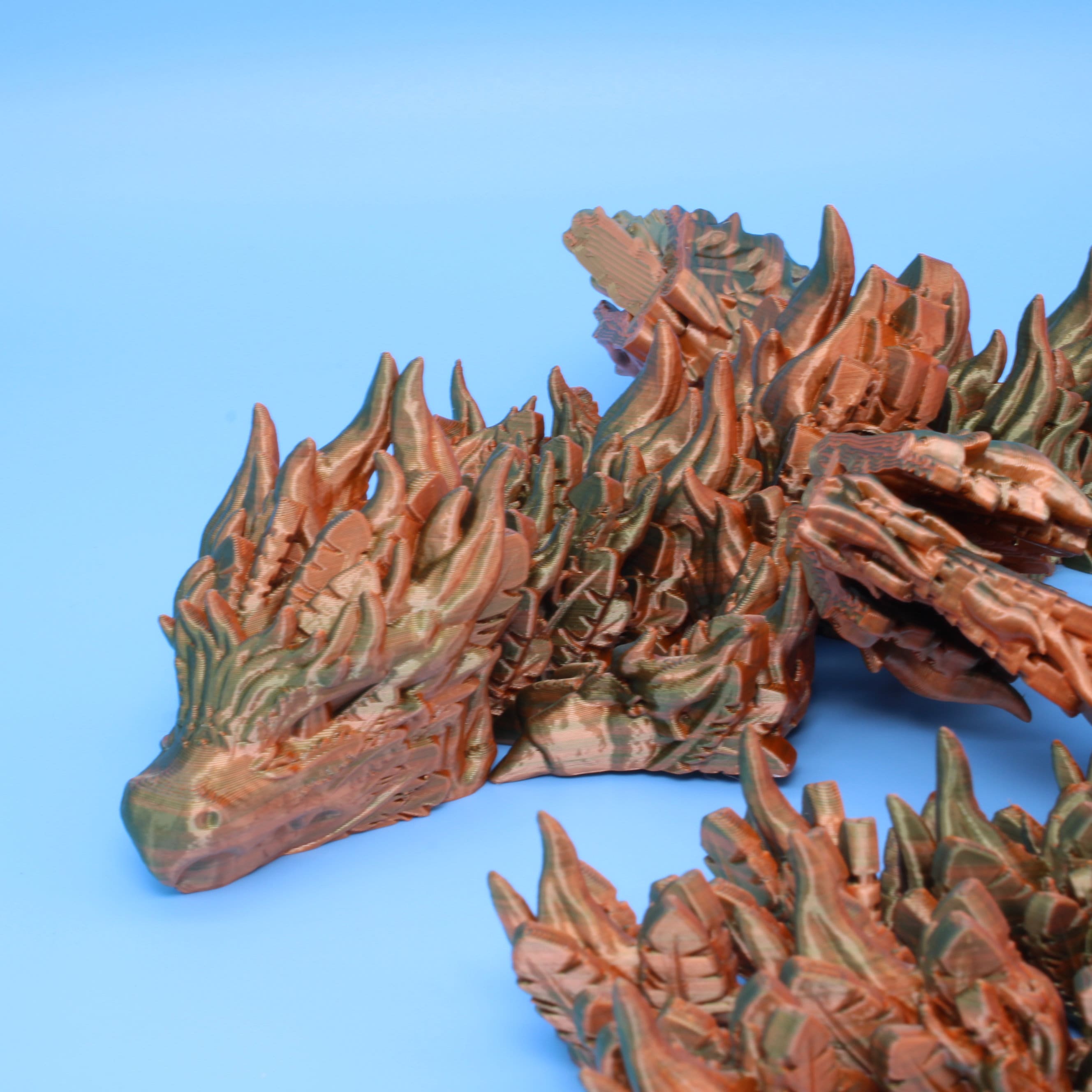 Phoenix Dragon | 3D printed | Articulating Dragon | Fidget Toy | Flexi Toy | 19 in.