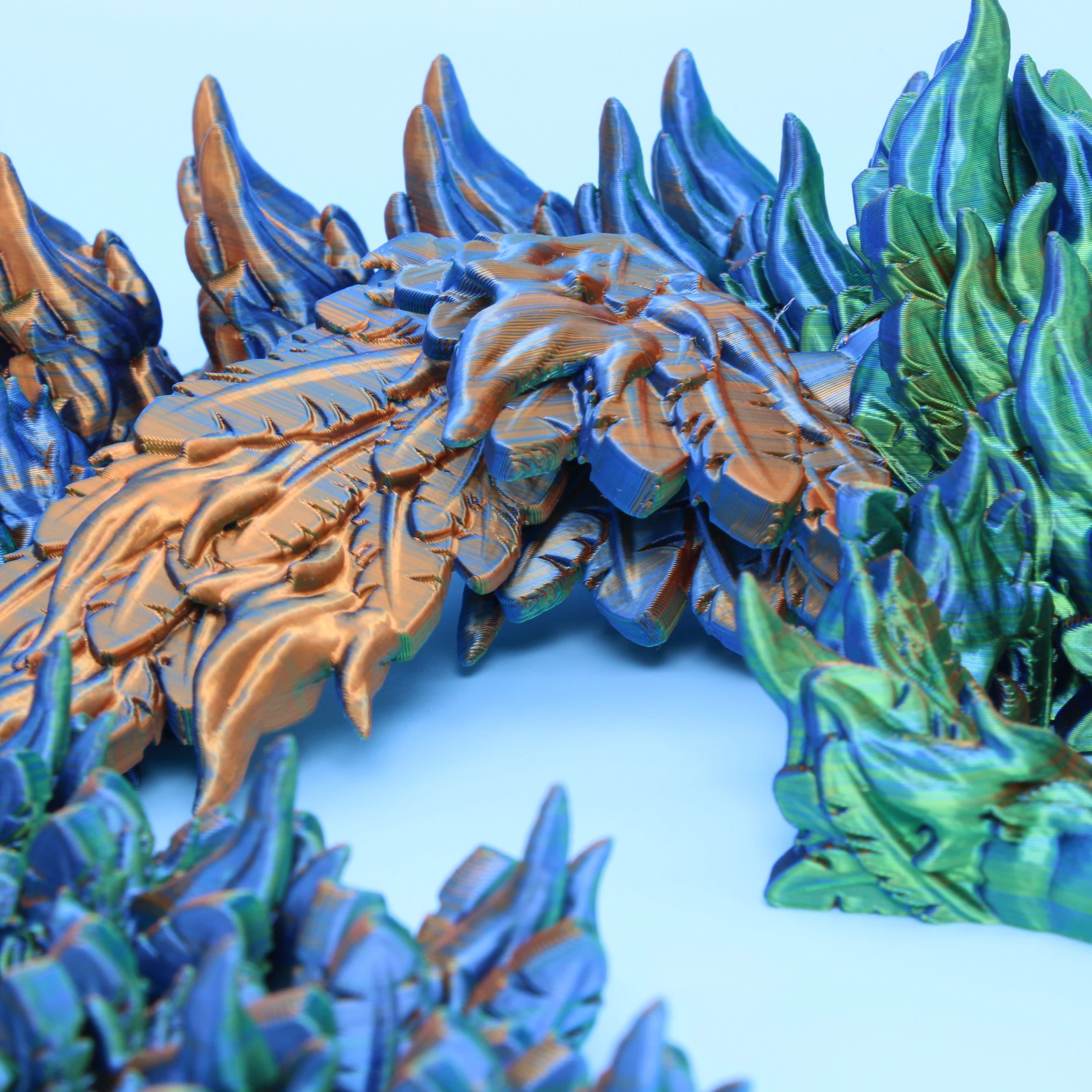 Phoenix Dragon | 3D printed | Articulating Dragon | Fidget Toy | Flexi Toy | 19 in.