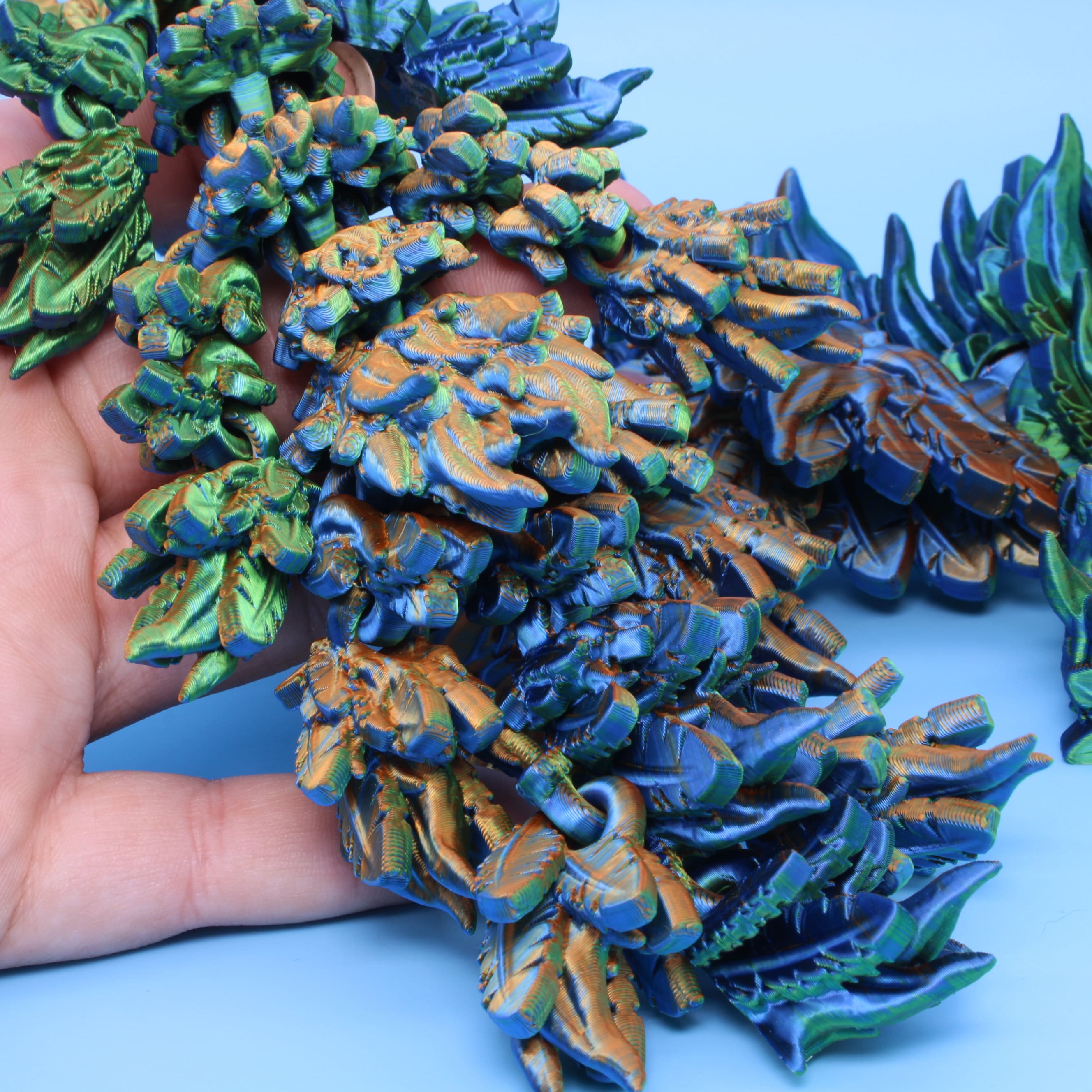 Phoenix Dragon | 3D printed | Articulating Dragon | Fidget Toy | Flexi Toy | 19 in.