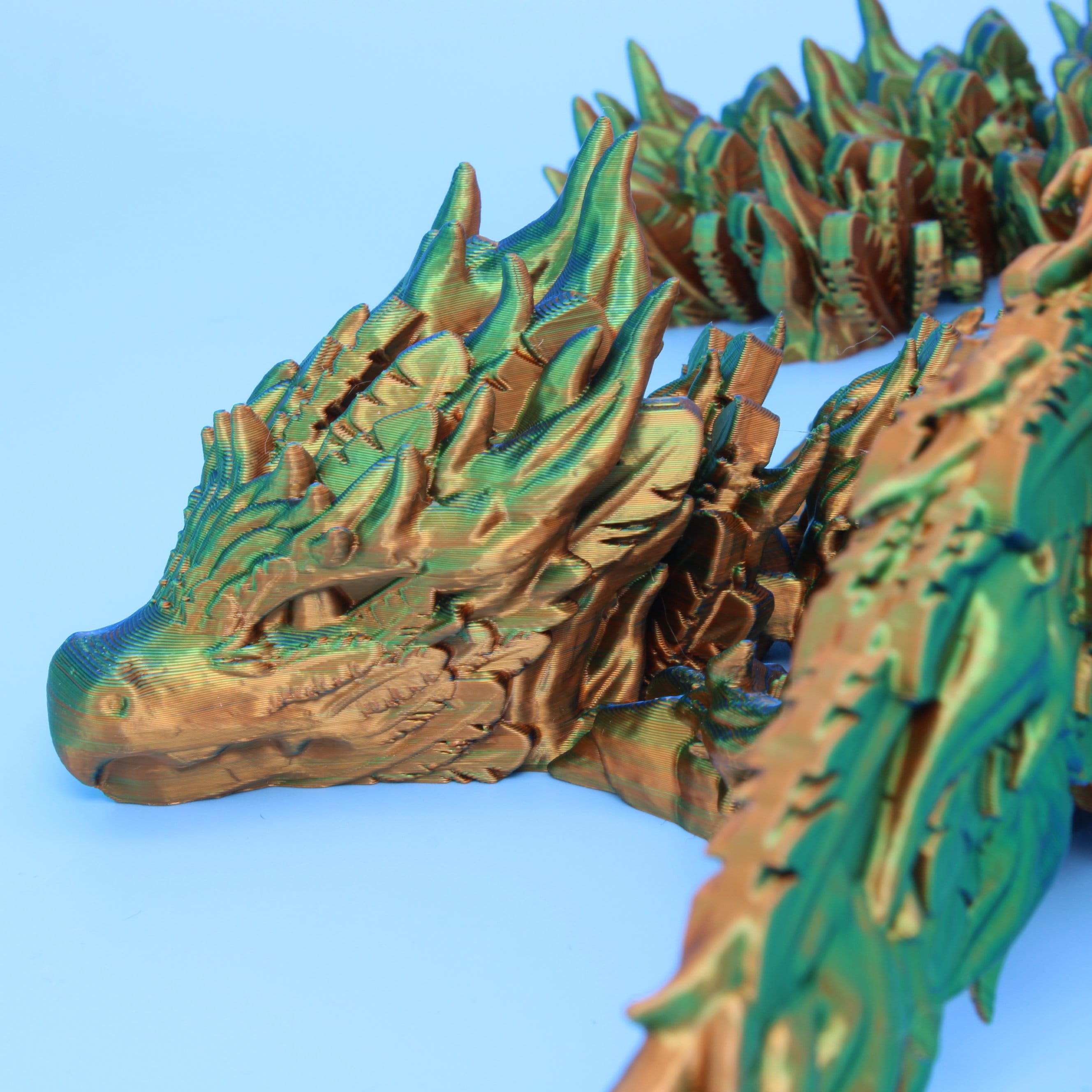Phoenix Dragon | 3D printed | Articulating Dragon | Fidget Toy | Flexi Toy | 19 in.