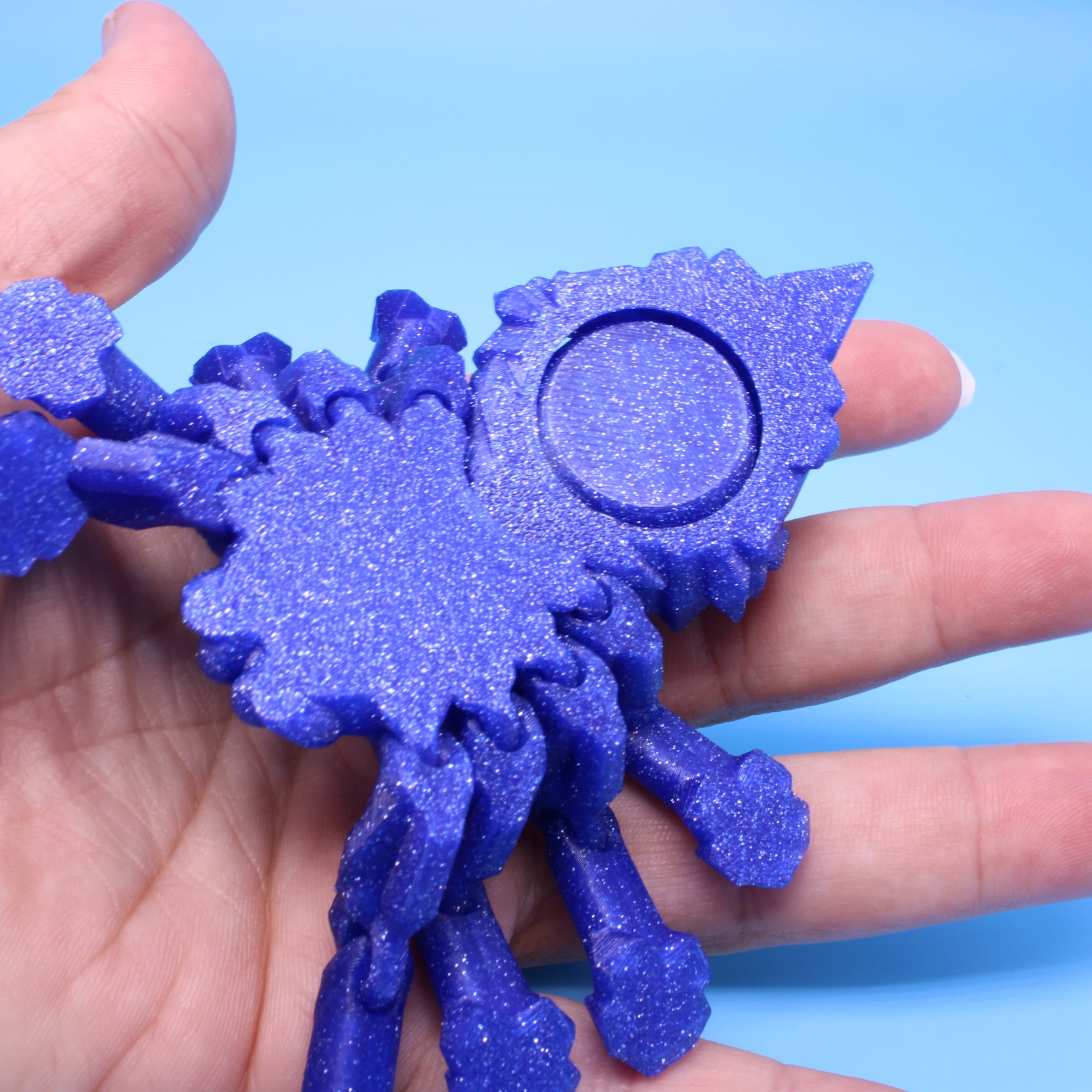 Spider- 3D Printed | Blue Glitter