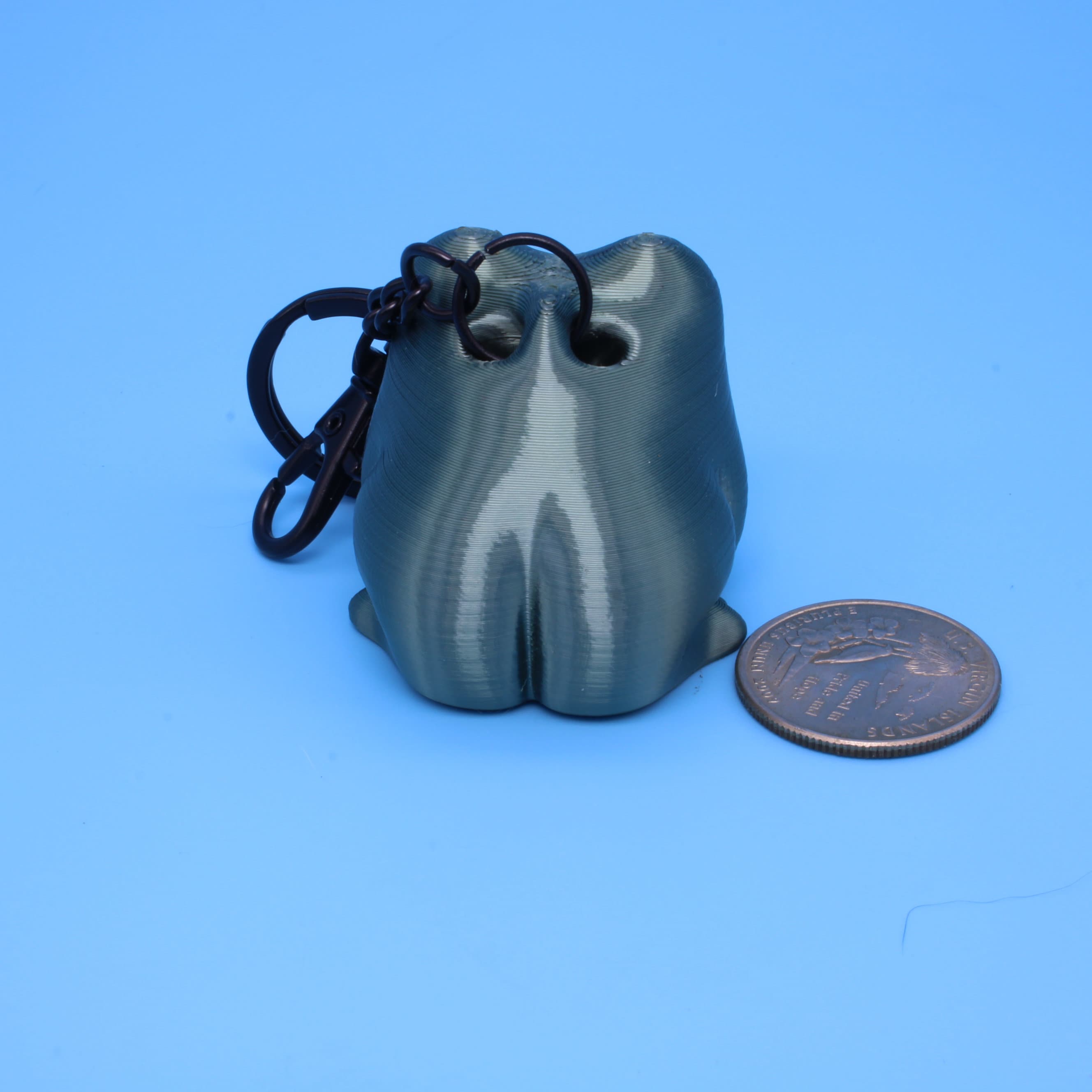 Miniature Butt Frog Keychain. 3D Printed