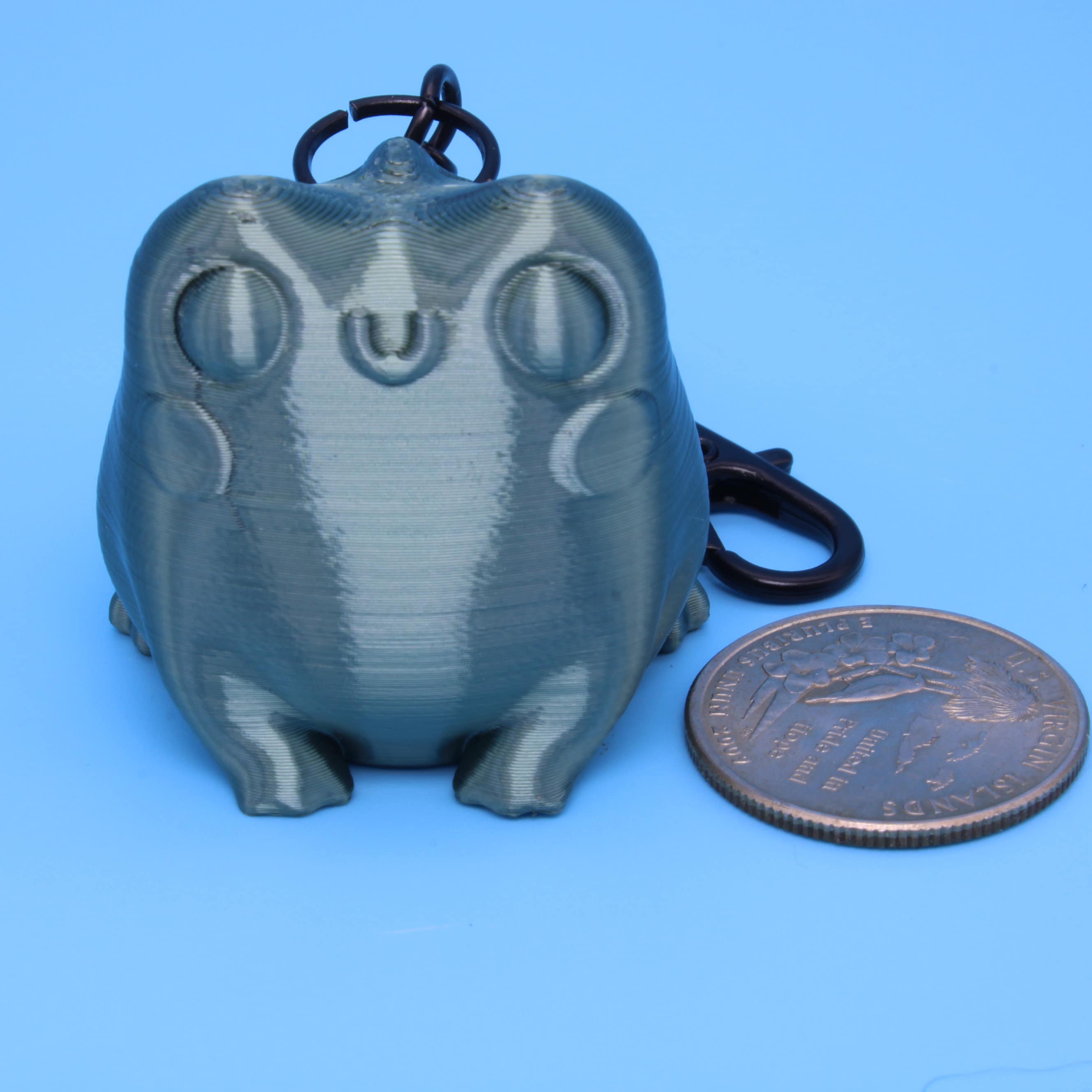 Miniature Butt Frog Keychain. 3D Printed