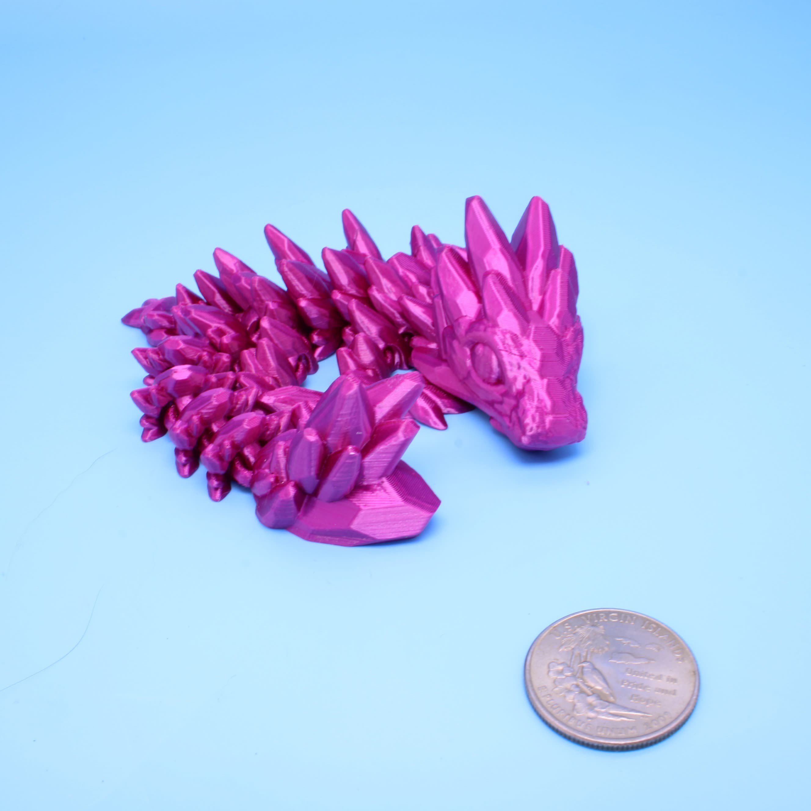 Baby Gem Dragon, 3D Printed, Articulating 7 in. (Made)
