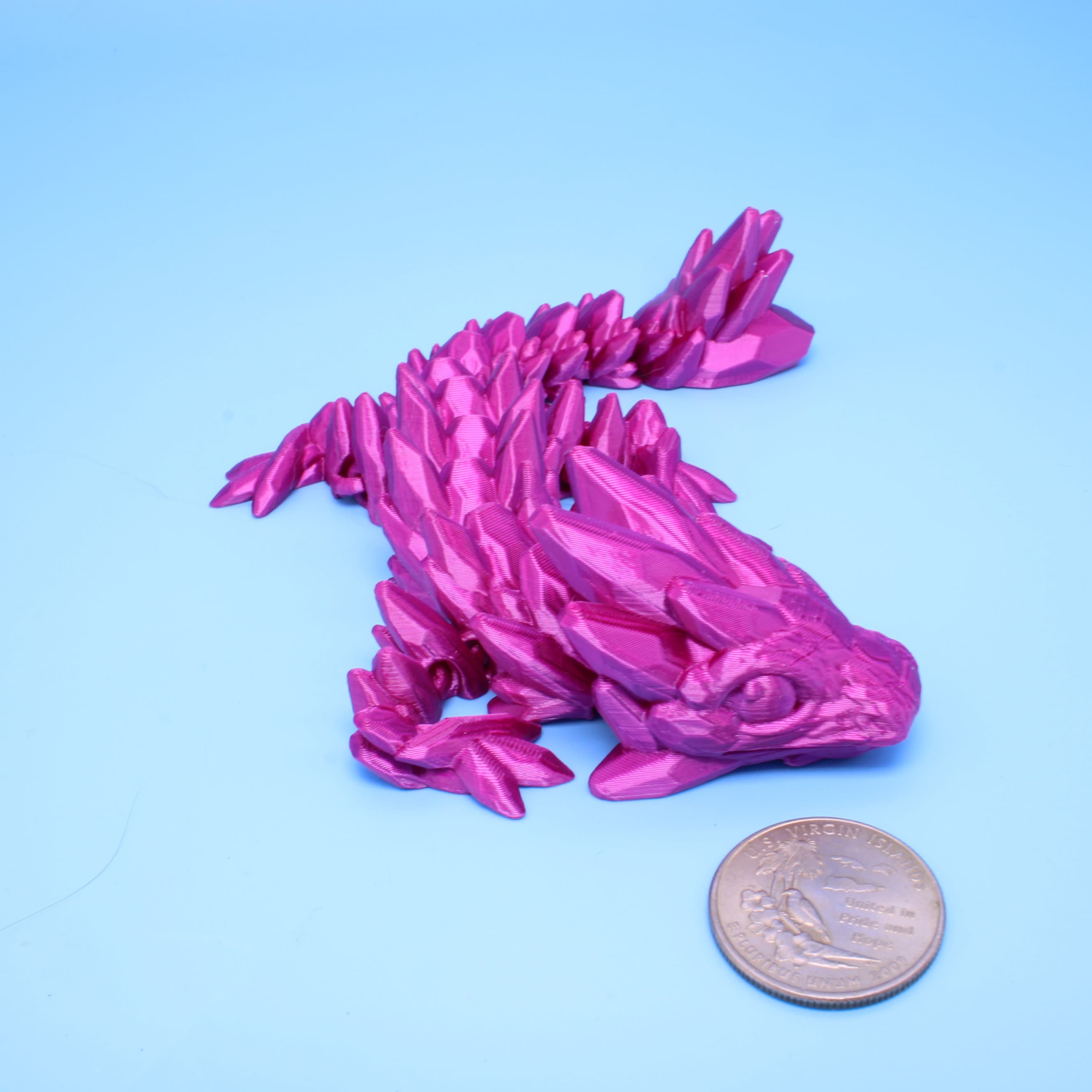 Baby Gem Dragon, 3D Printed, Articulating 7 in. (Made)