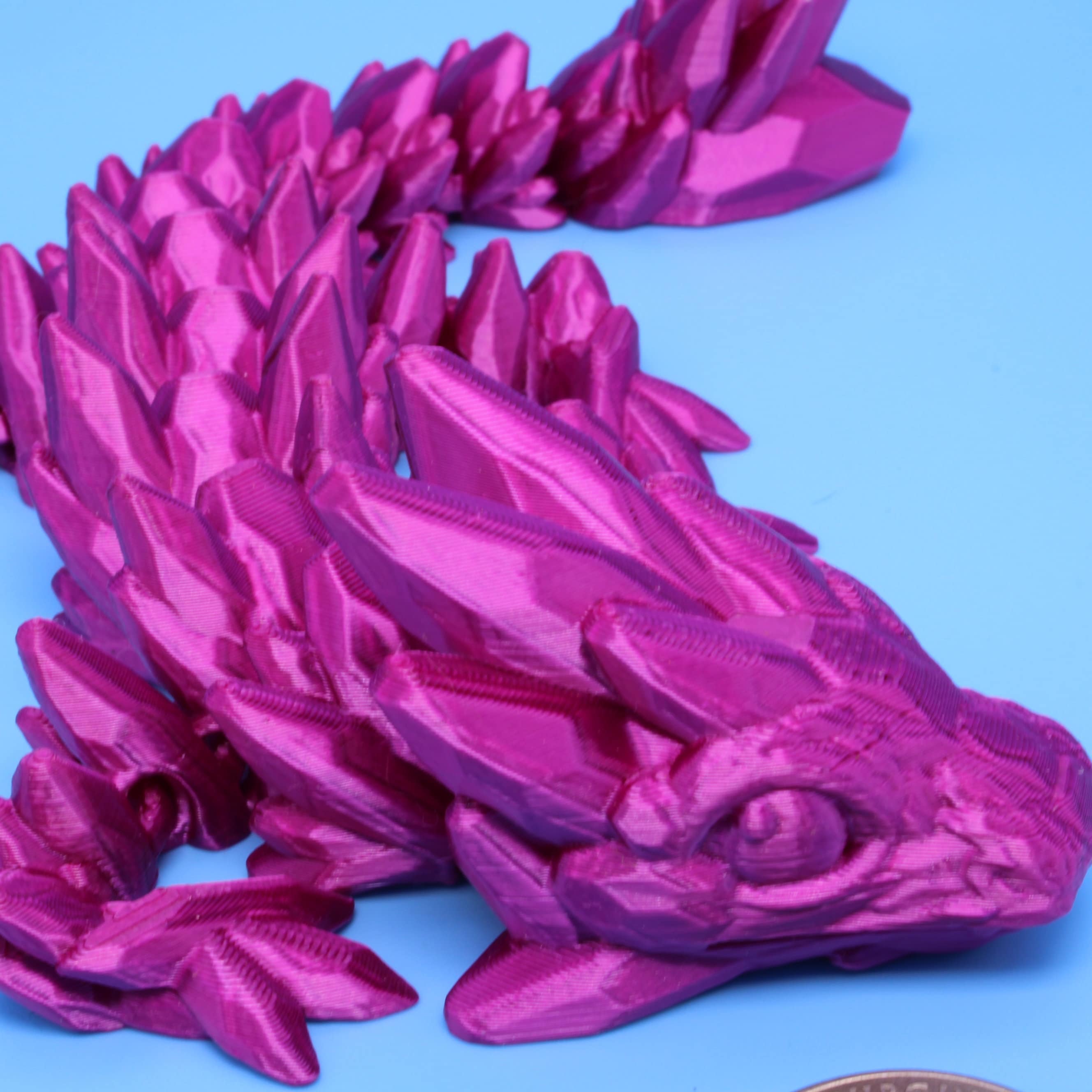 Baby Gem Dragon, 3D Printed, Articulating 7 in. (Made)