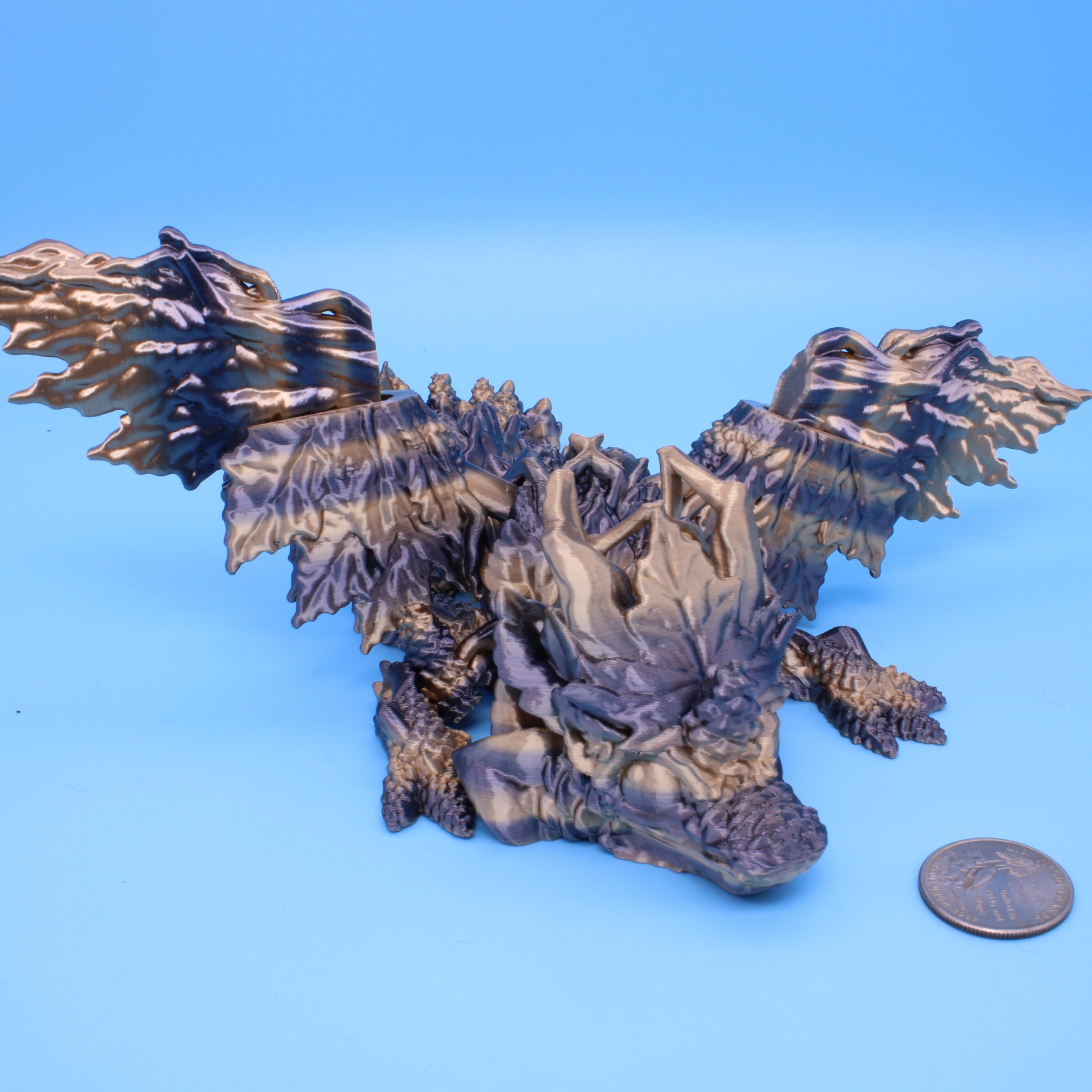 Baby Autumn Wing Dragon | 3D printed | 12 in.
