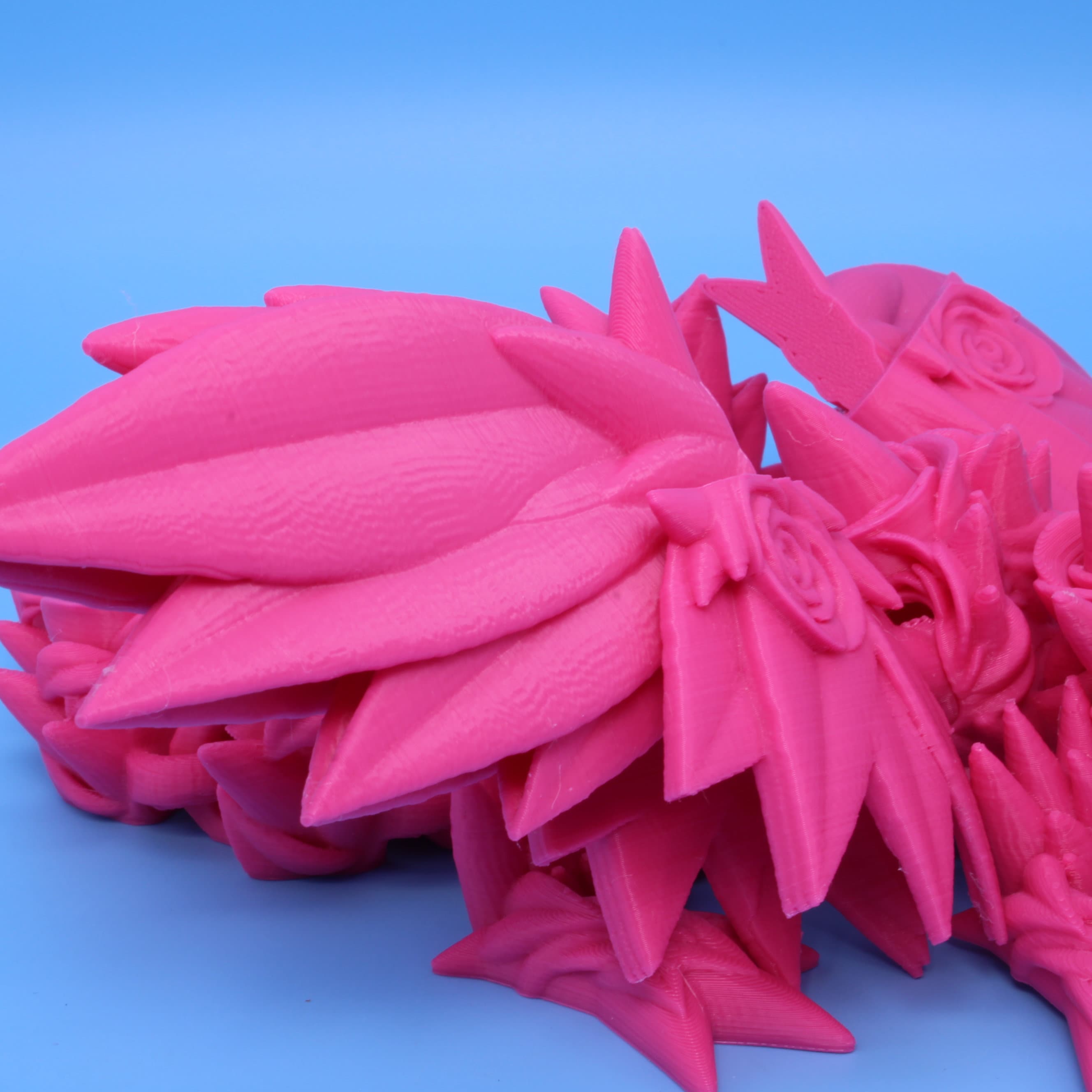 Baby Rose Wing Dragon | Pink | 3D printed articulating