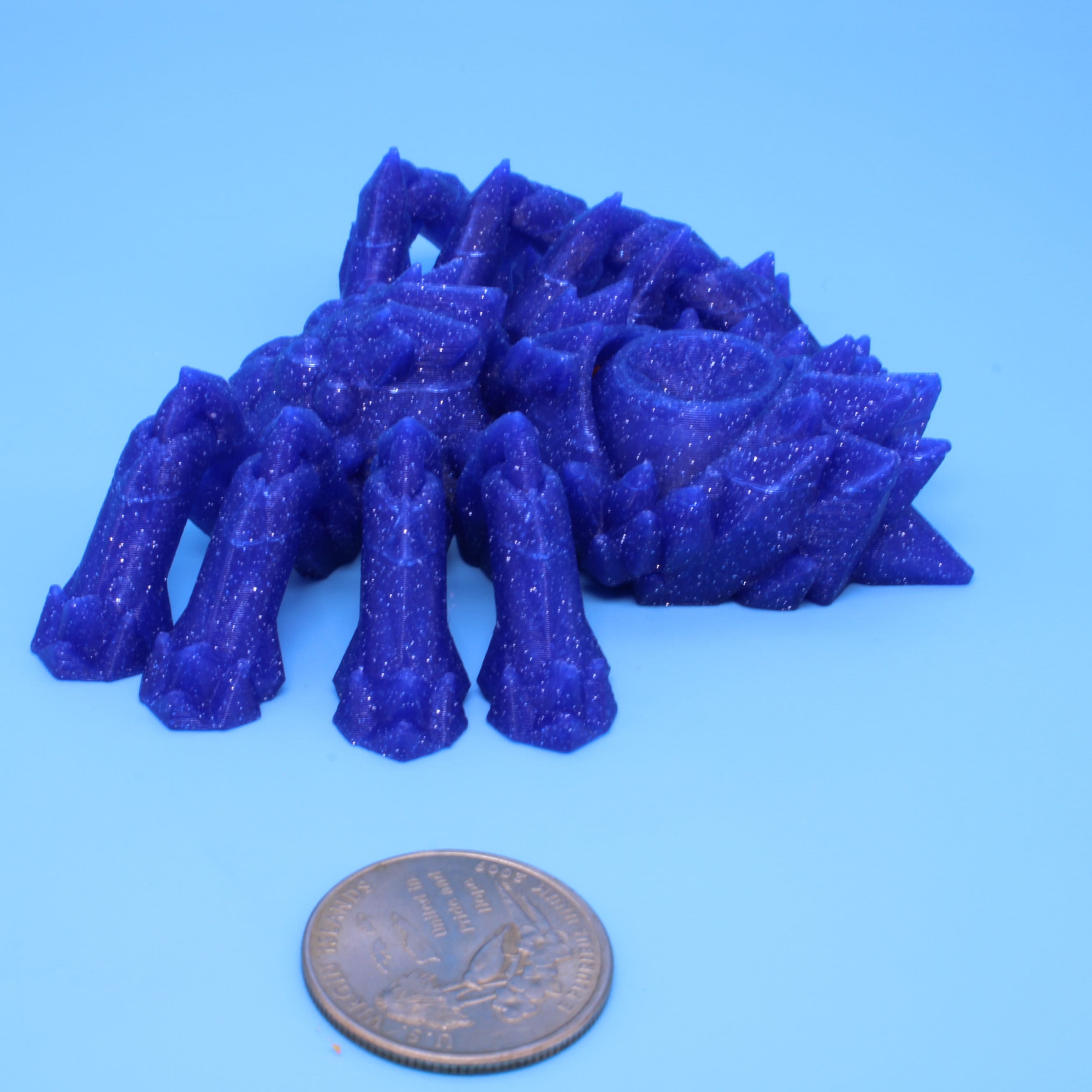 Spider- 3D Printed | Blue Glitter