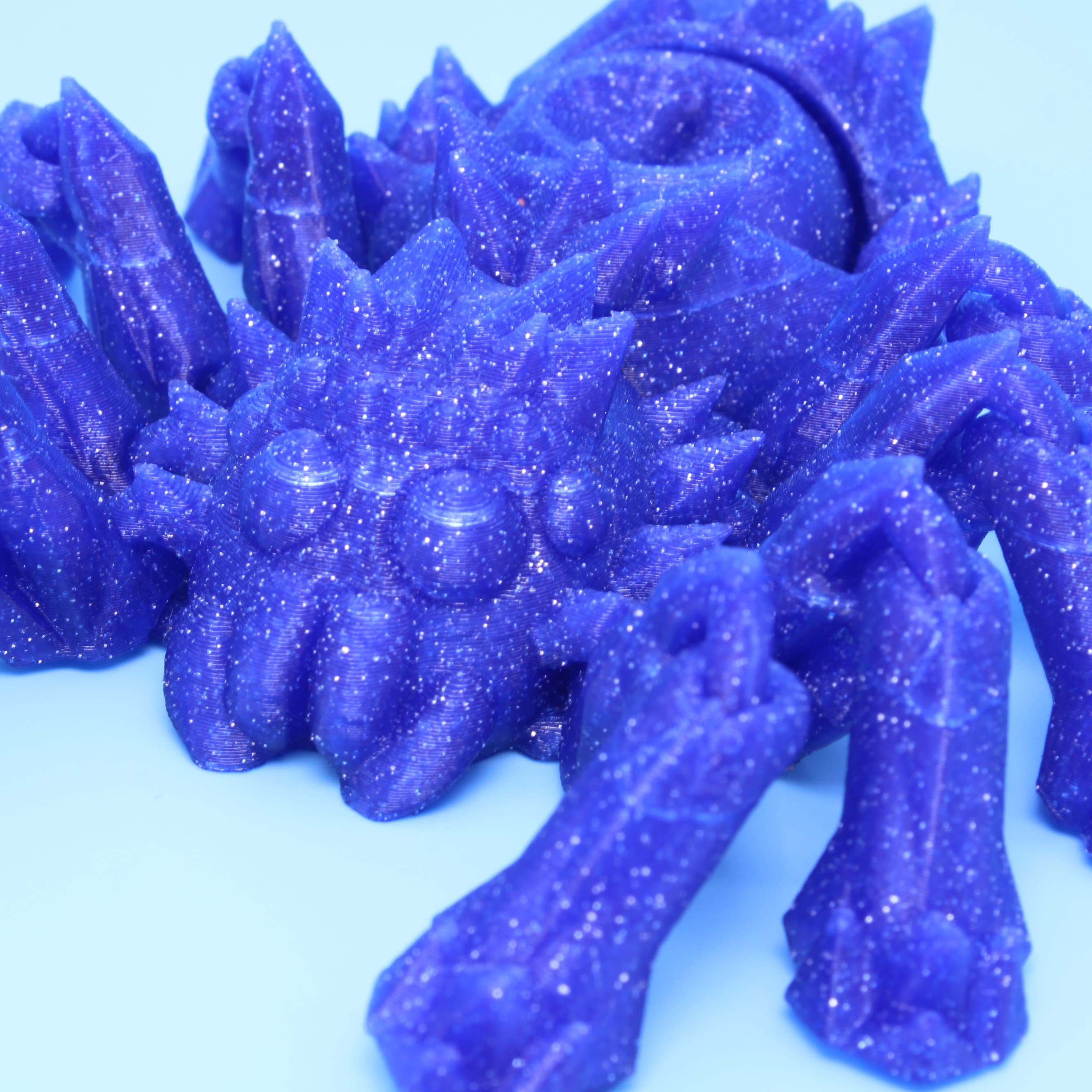 Spider- 3D Printed | Blue Glitter