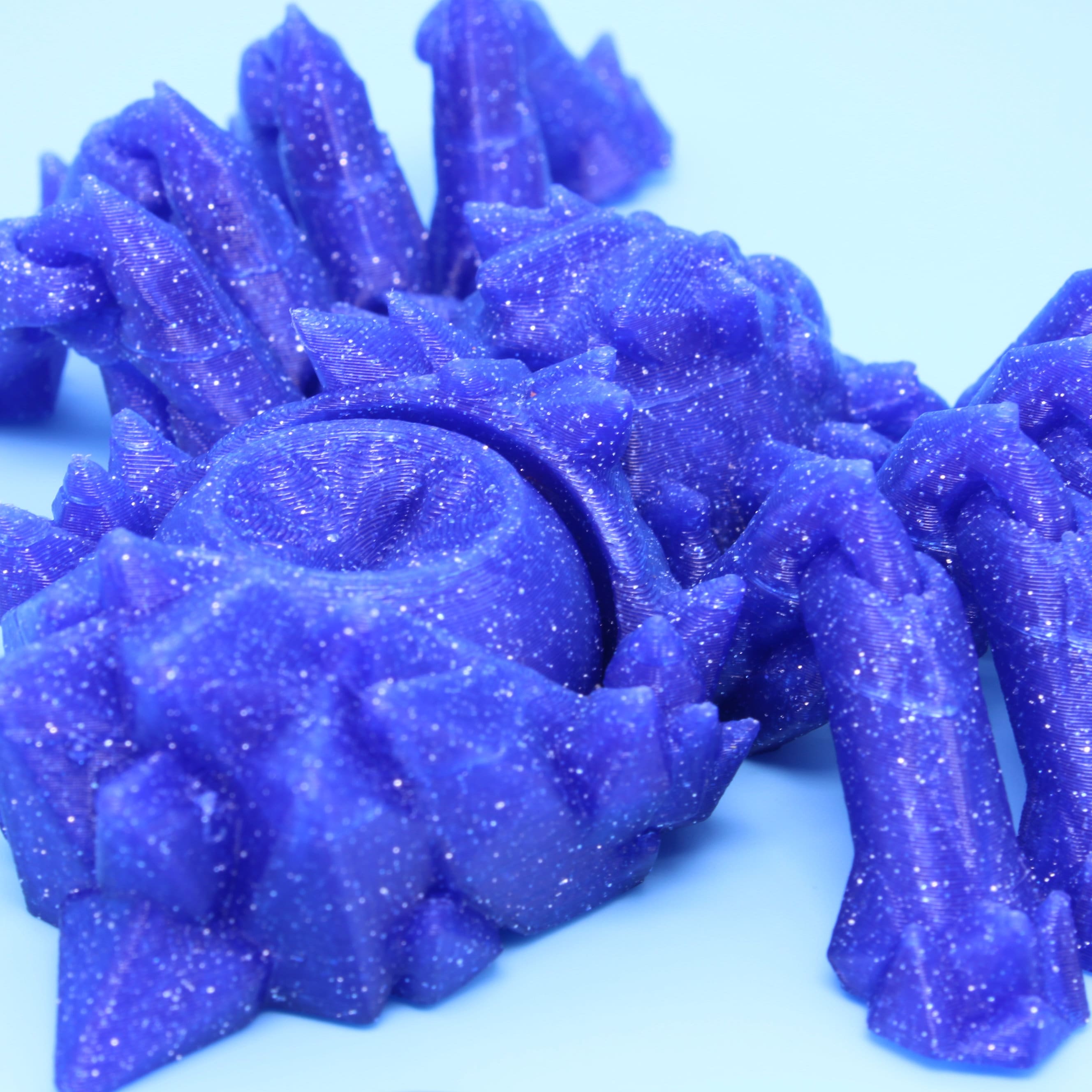 Spider- 3D Printed | Blue Glitter