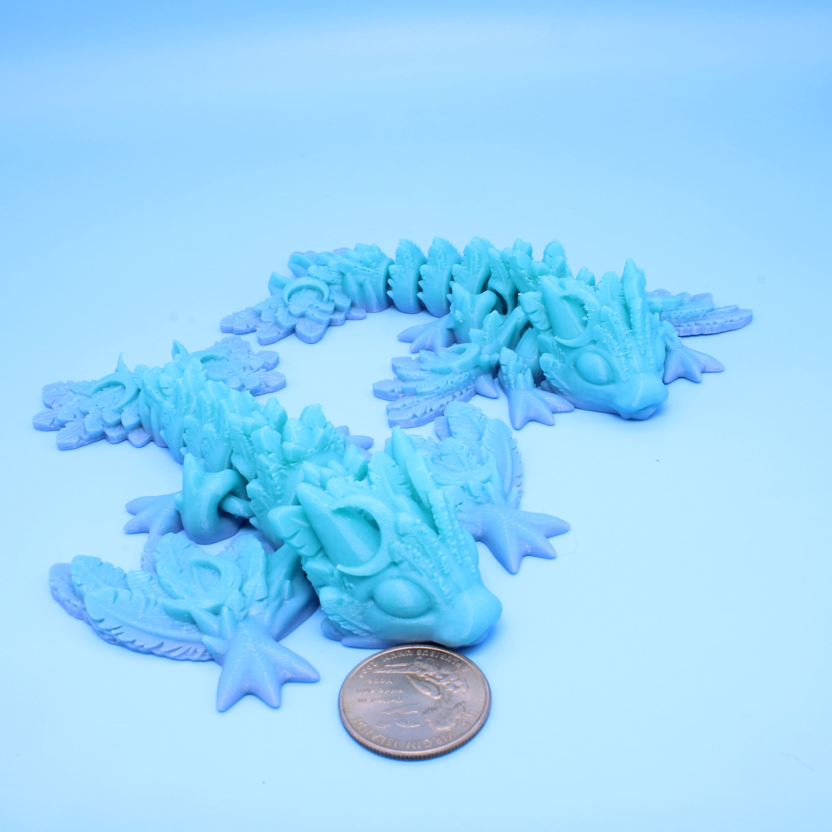 Tiny Lunar Dragon | 3D Printed, 5 in.