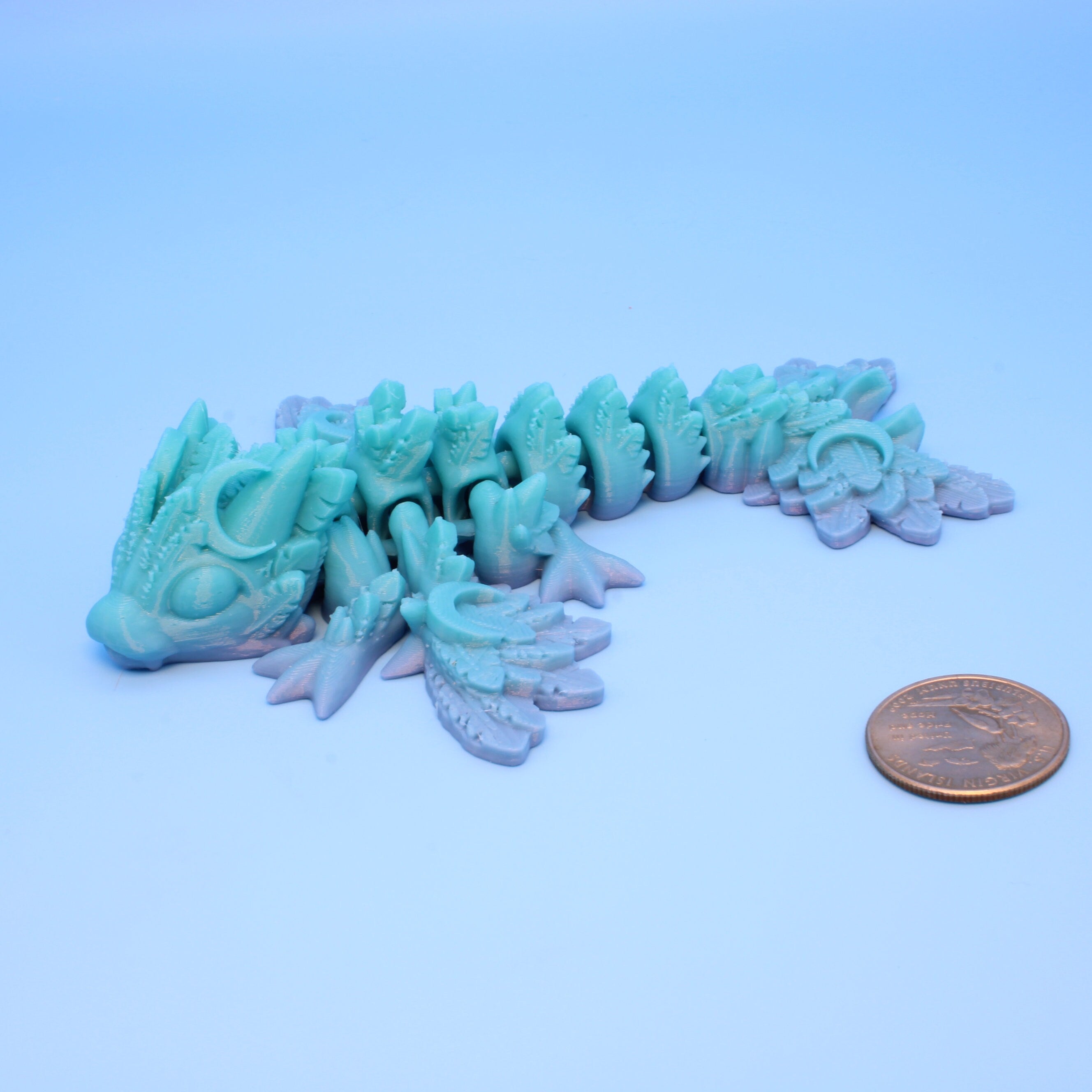 Tiny Lunar Dragon | 3D Printed, 5 in.