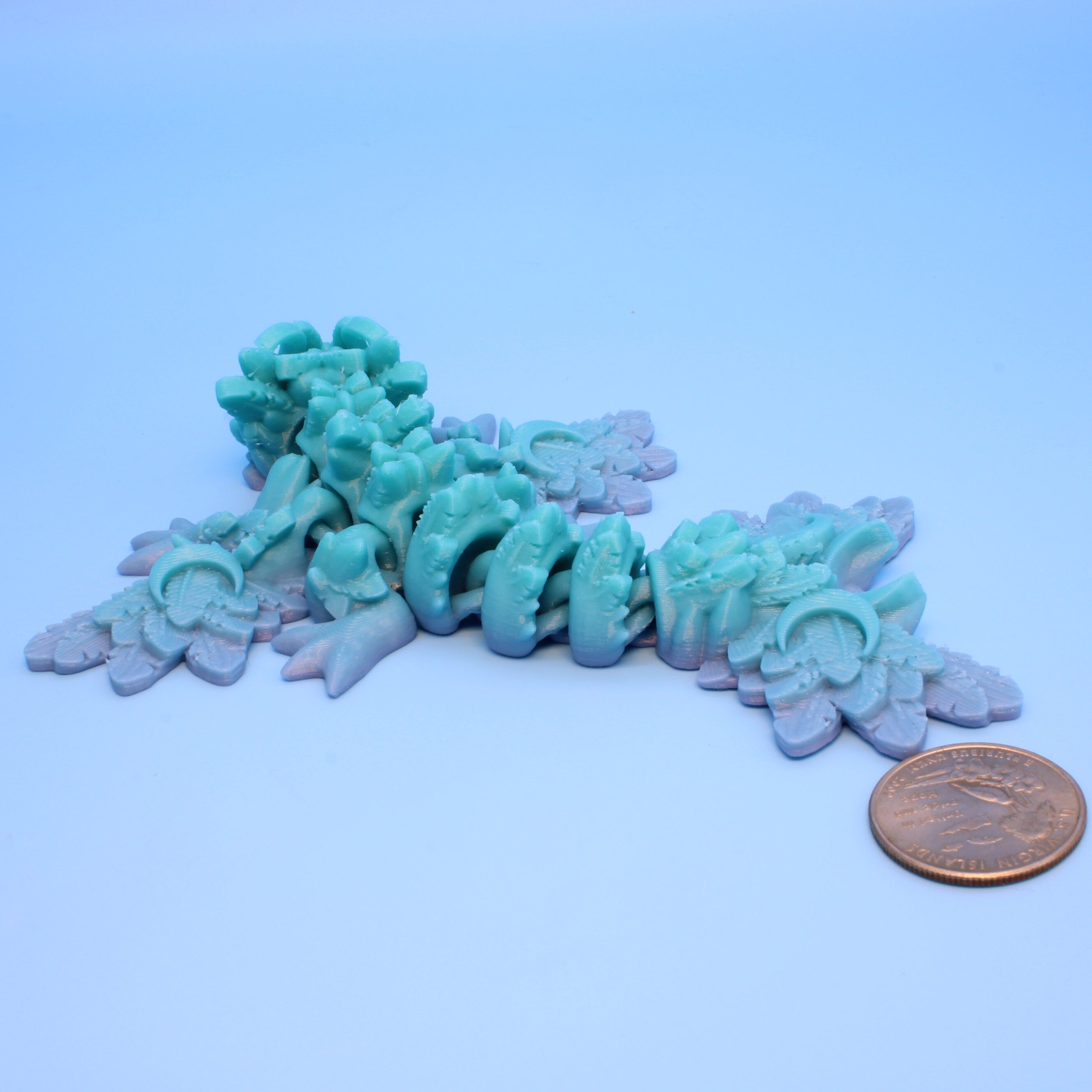 Tiny Lunar Dragon | 3D Printed, 5 in.