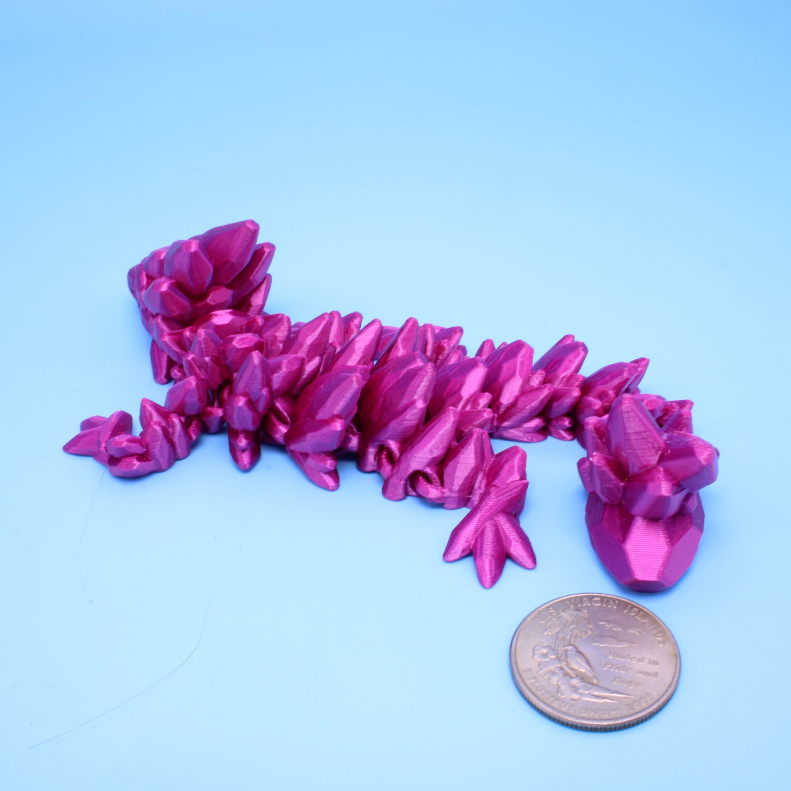 Baby Gem Dragon, 3D Printed, Articulating 7 in. (Made)